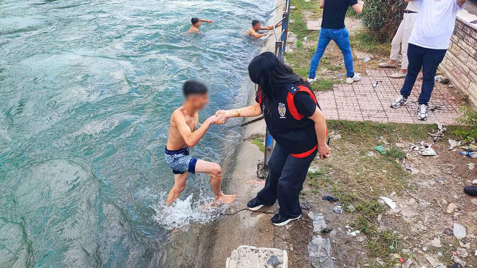 Adana'da Sulama Kanalında Yüzenlere Cezalar Kesildi