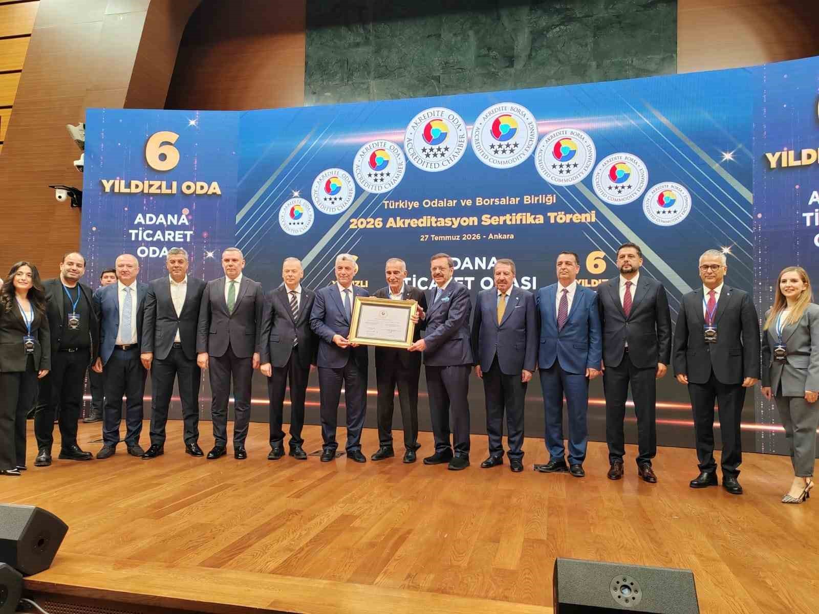 Adana Ticaret Odası’ndan Önemli Başarı: 6 Yıldızlı Akreditasyon