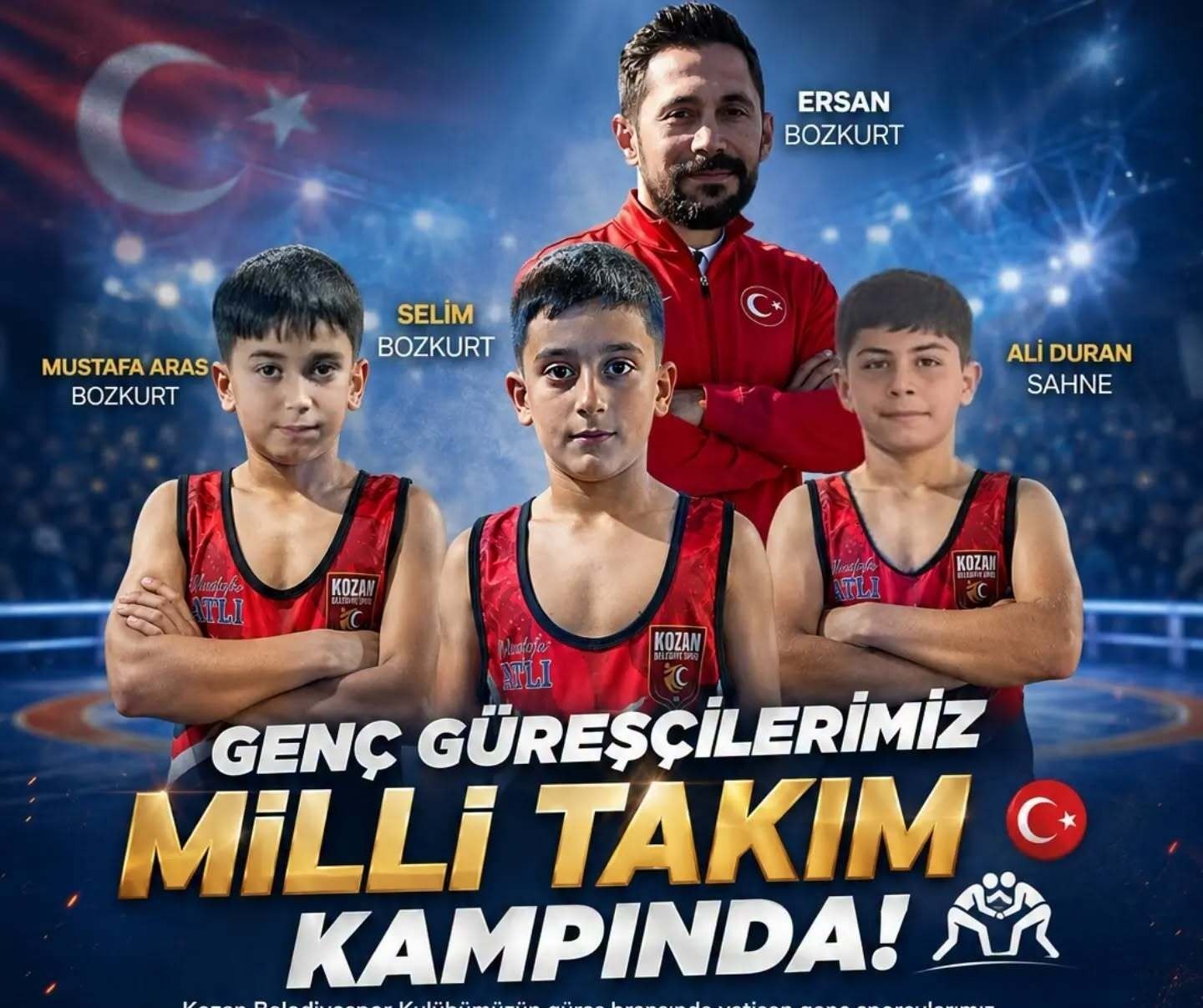 Kozan Belediyespor’un 3 Genç Güreşçisi Milli Takım Kampında