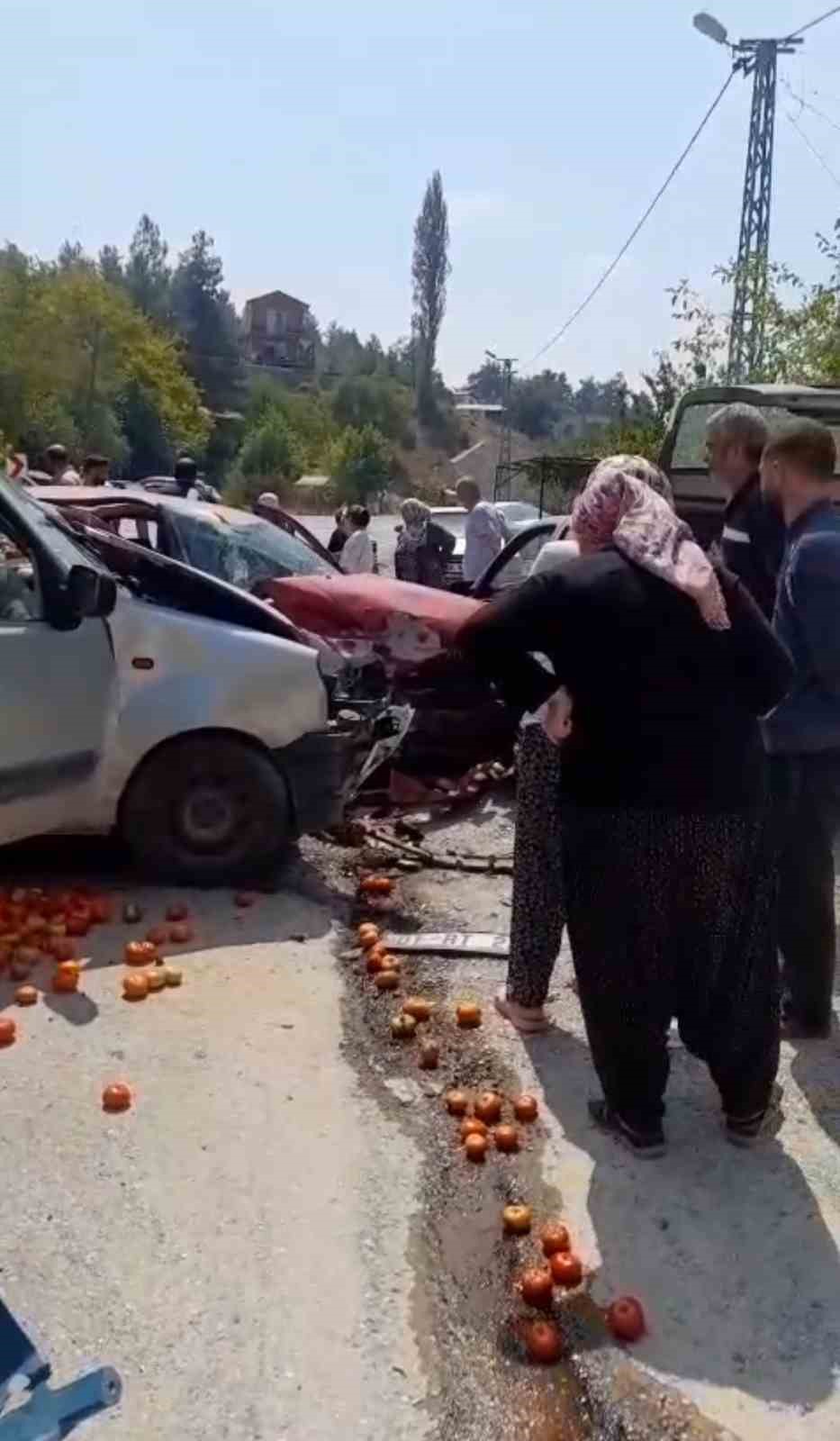 Adana'da Trafik Kazası: İki Yaralı ve Saçılan Domatesler