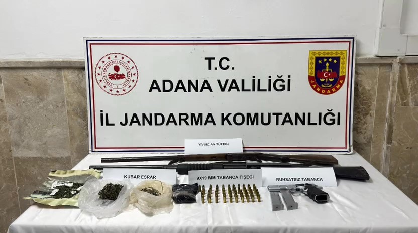 Adana’da Üç Farklı Adreste Silah ve Uyuşturucu Operasyonu