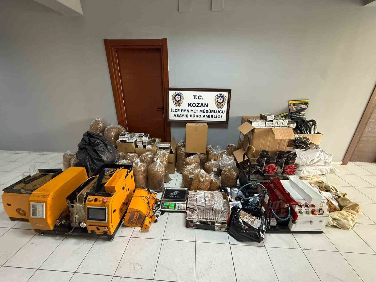 Kozan'da Kaçak Tütün Operasyonları: Binlerce Sigara Ele Geçirildi