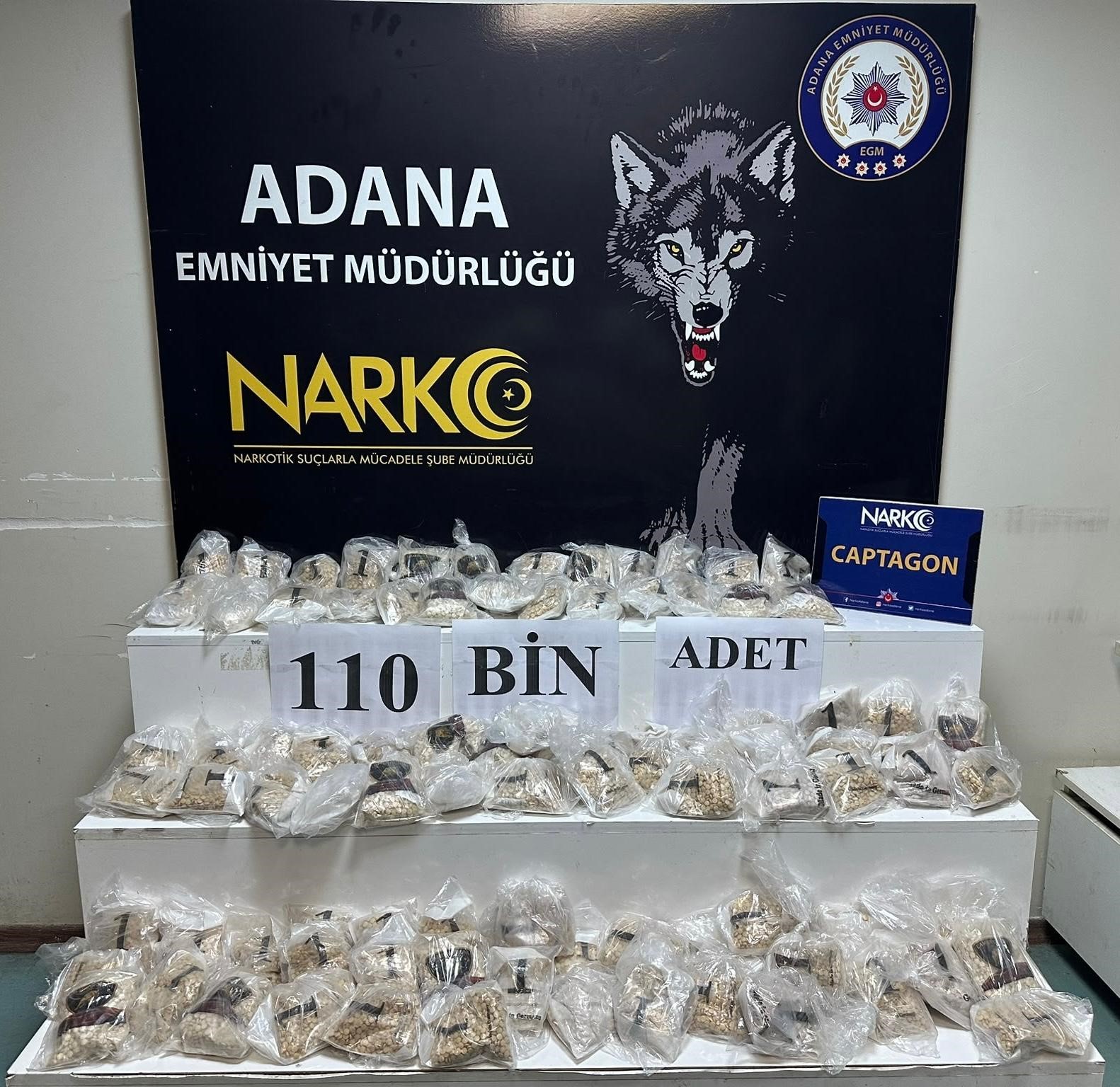 Adana'da Uyuşturucu Operasyonu: 110 Bin Hapla Yakalandı