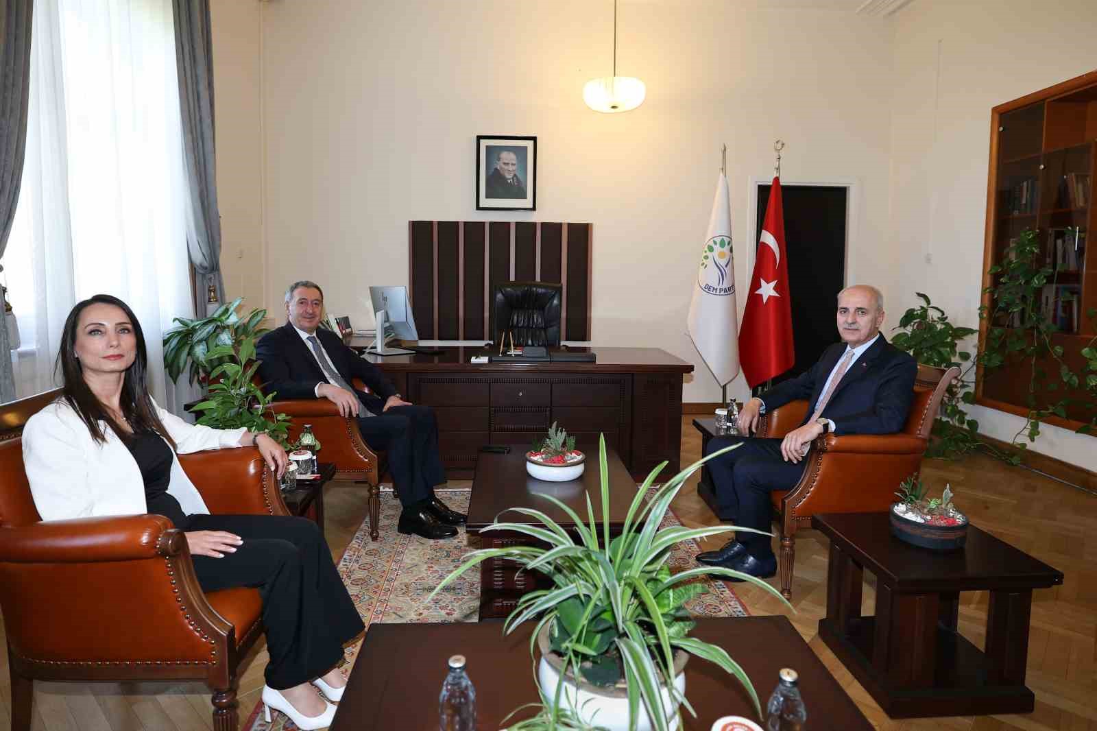 TBMM Başkanı Kurtulmuş, DEM Partisi'ni Ziyaret Etti