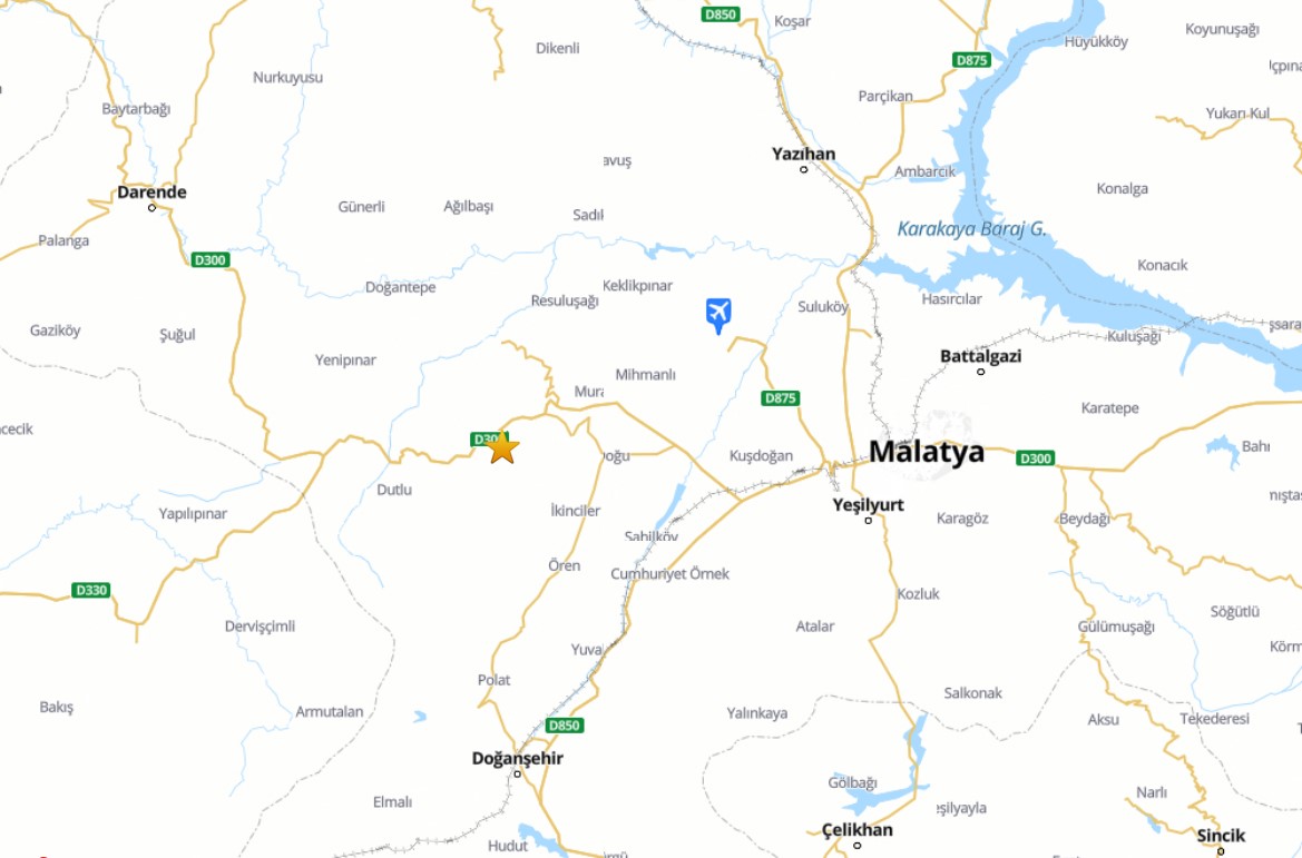 Malatya'da 4.1 Büyüklüğünde Deprem Sarsıntısı