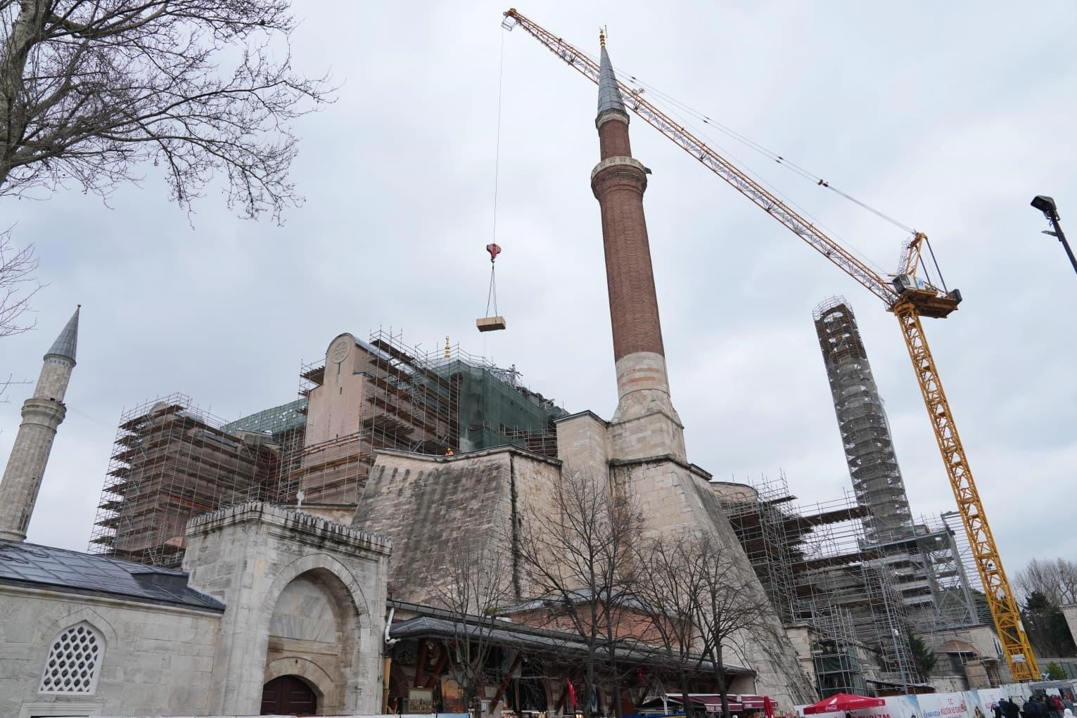 Ayasofya'nın Koruma Çalışmaları Hızla Devam Ediyor