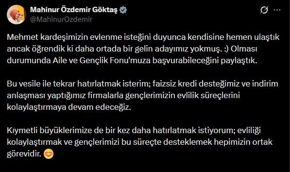 Bakan Göktaş, Evlilik Hayali Kuran Mehmet Çiftçi ile Görüştü
