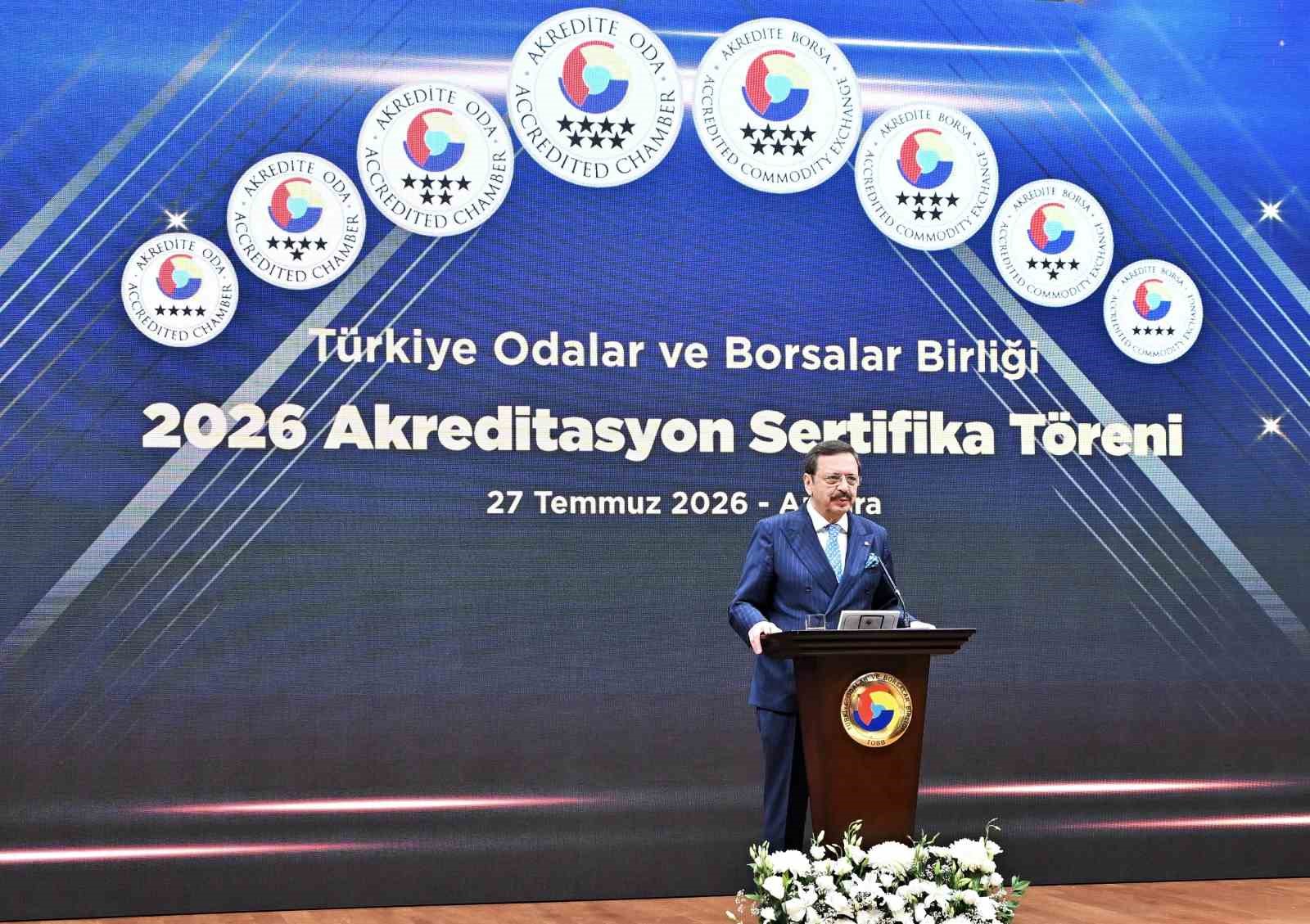 Ankara'da 73 Oda ve Borsaya Akreditasyon Sertifikası Verildi