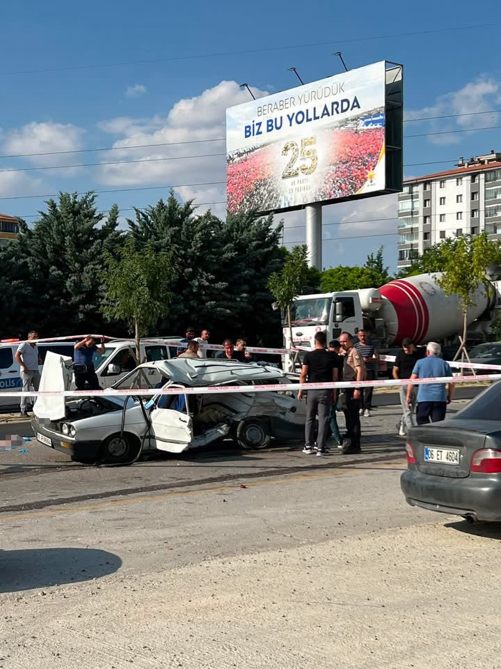 Ankara'da feci trafik kazası: 1 ölü, 2 yaralı