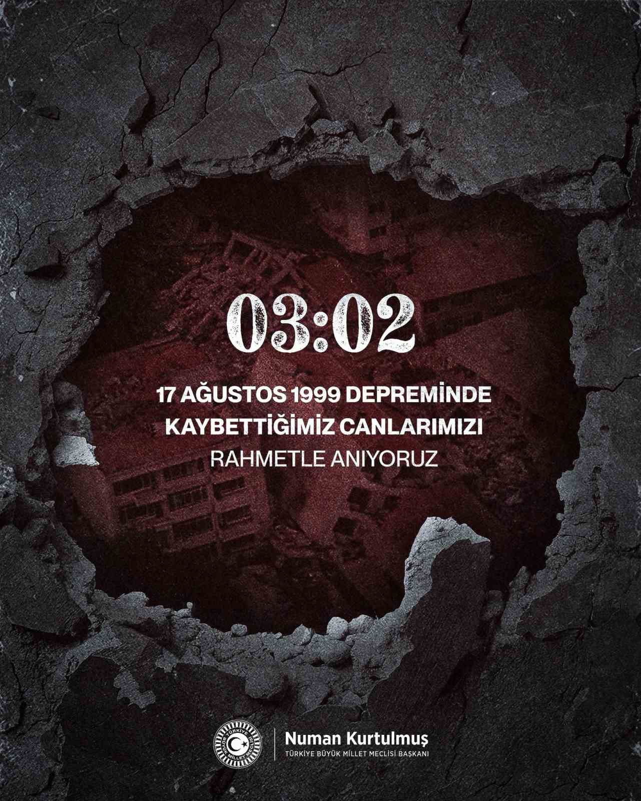 Kurtulmuş: 1999 Gölcük Depremi'nin acısını unutmadık