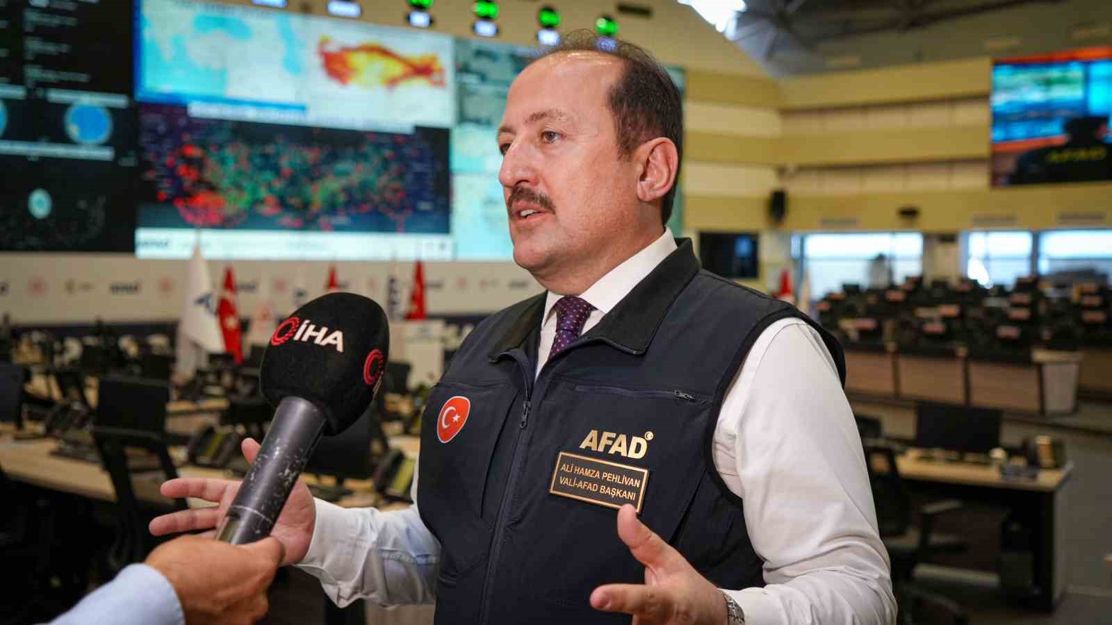 AFAD Başkanı Pehlivan: "Merkezimiz 150 bin kameraya bağlanabiliyor"