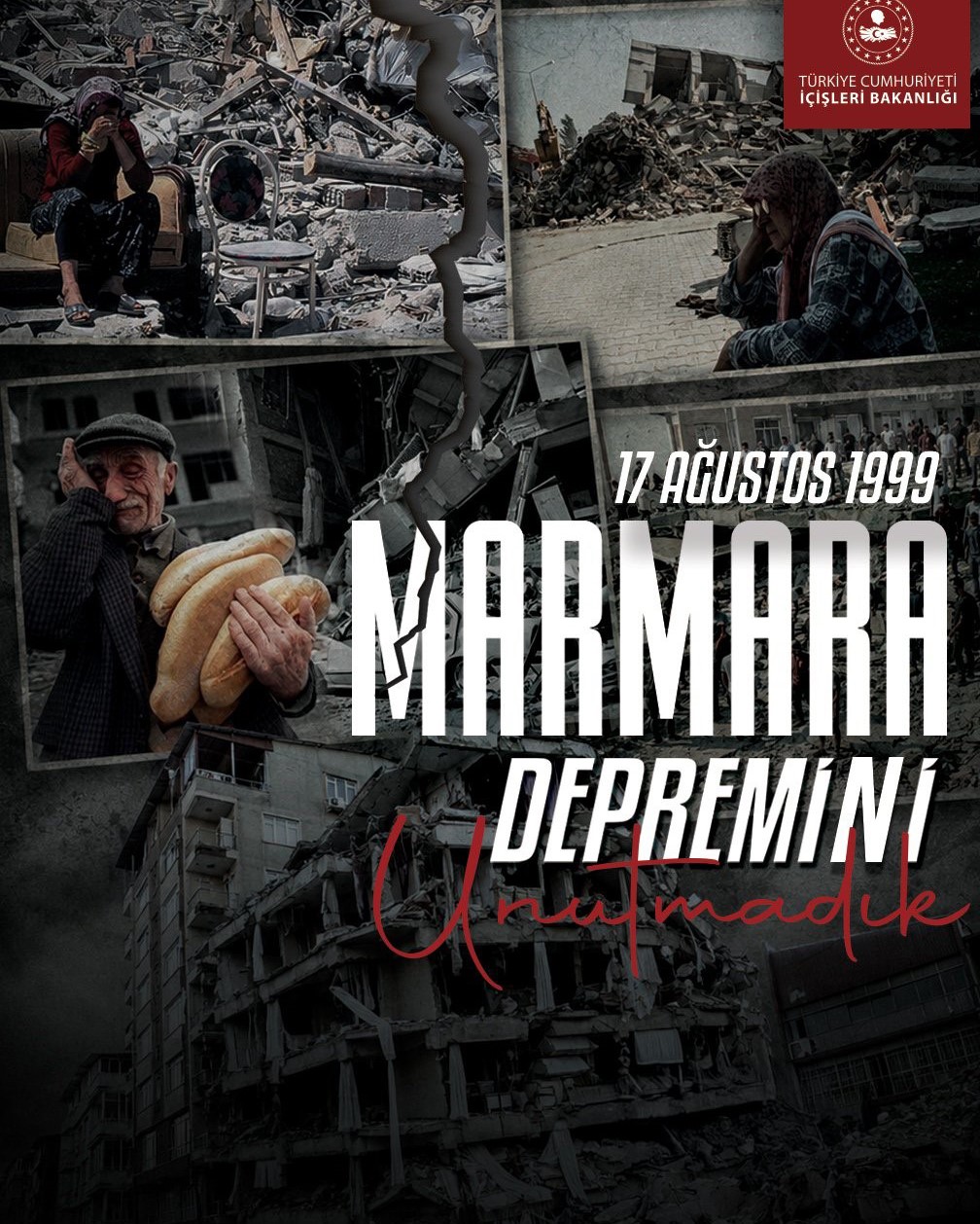 Marmara Depremi Anısına İçişleri Bakanlığı'ndan Duygusal Paylaşım