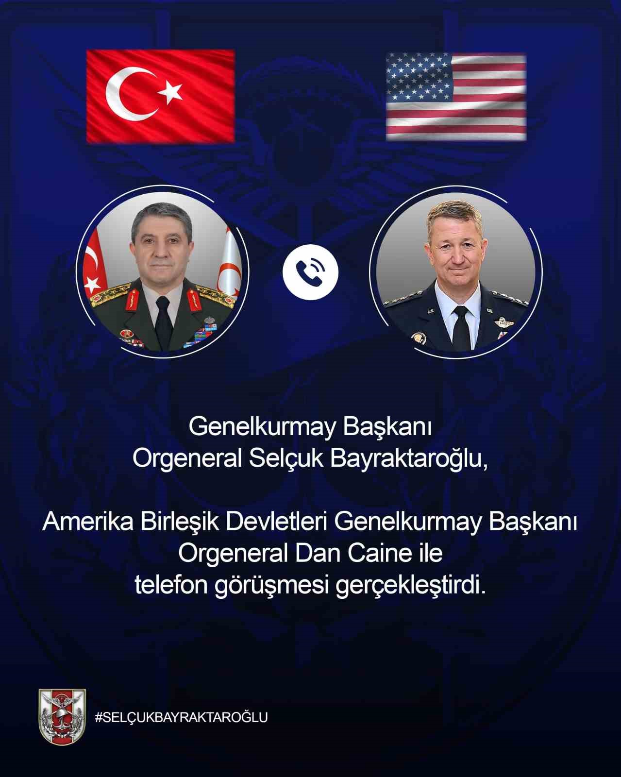 Orgeneral Bayraktaroğlu, ABD'li Genelkurmay Başkanı ile görüştü
