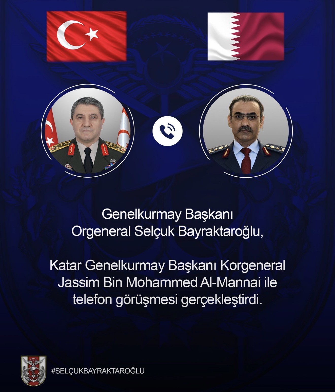 Bayraktaroğlu ve Al-Mannai'den kritik telefon görüşmesi