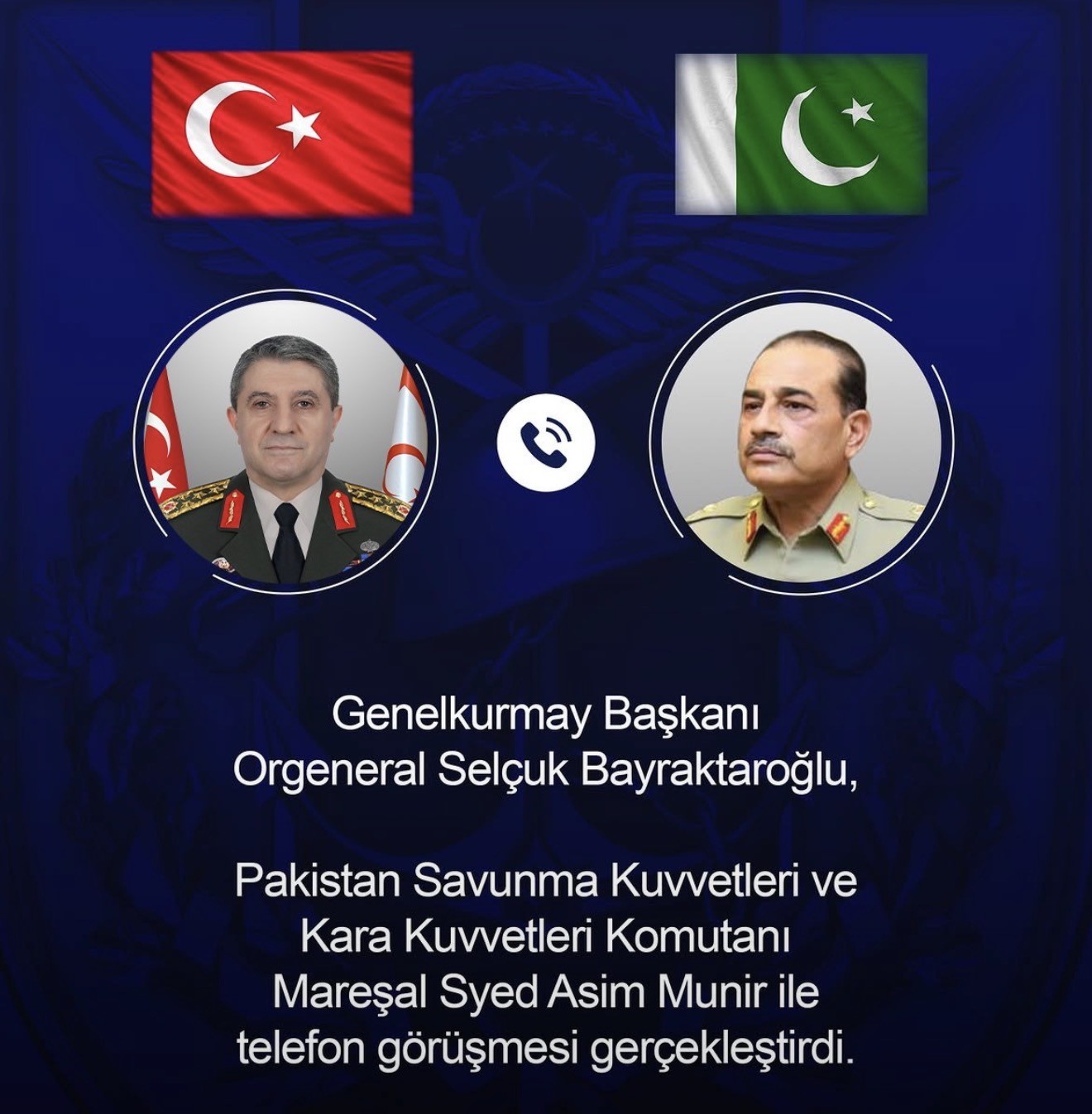 Bayraktaroğlu, Pakistanlı Mevkidaşı Munir ile Önemli Bir Görüşme Gerçekleştirdi