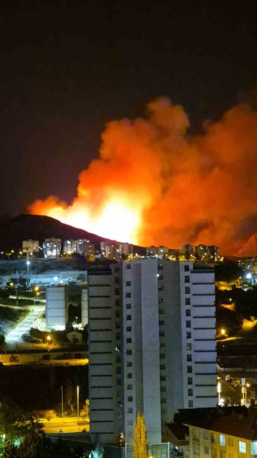 Ankara'da Ormanlık Alanda Korkutan Yangın