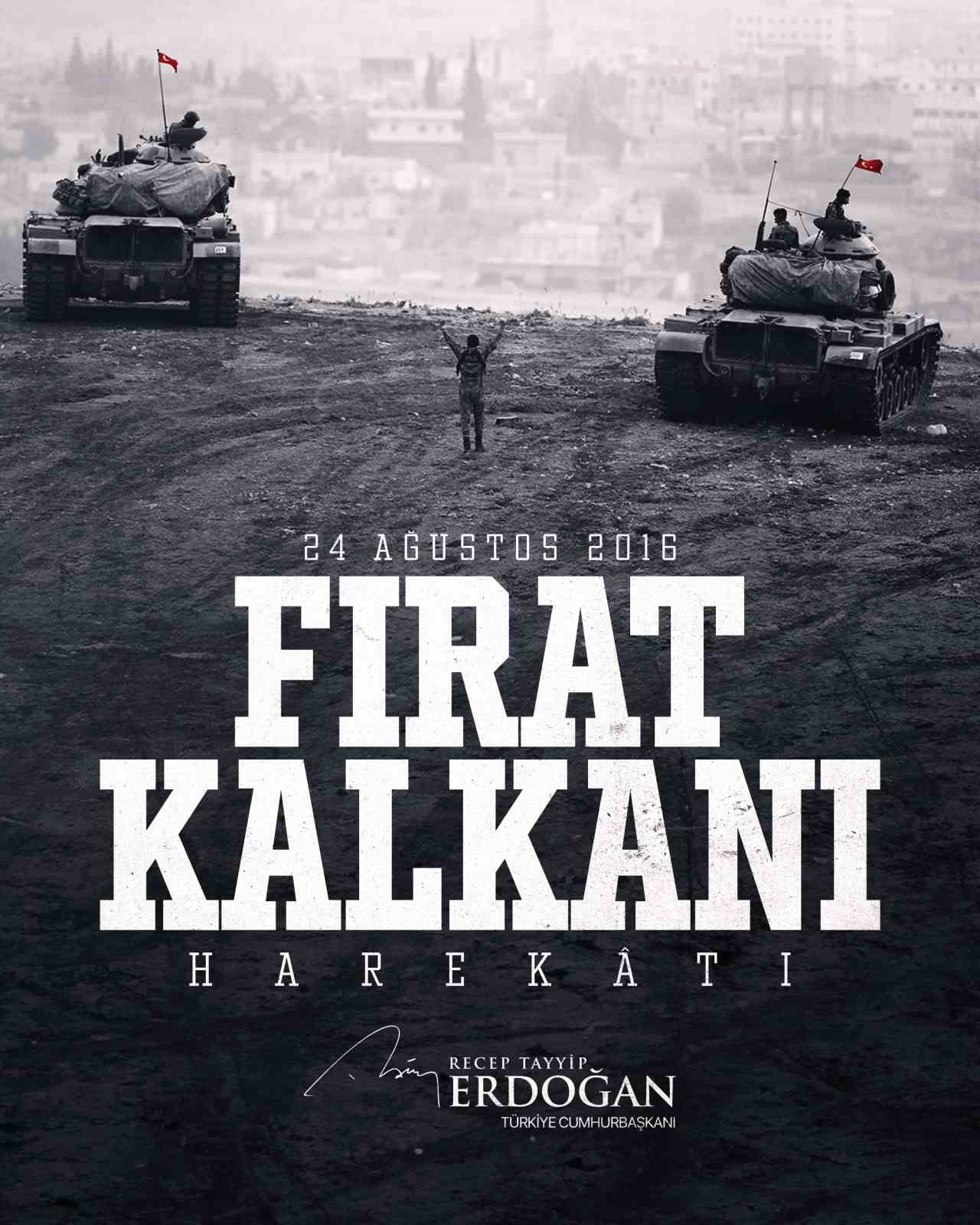 Cumhurbaşkanı Erdoğan'dan Fırat Kalkanı Harekâtı'na özel anma mesajı