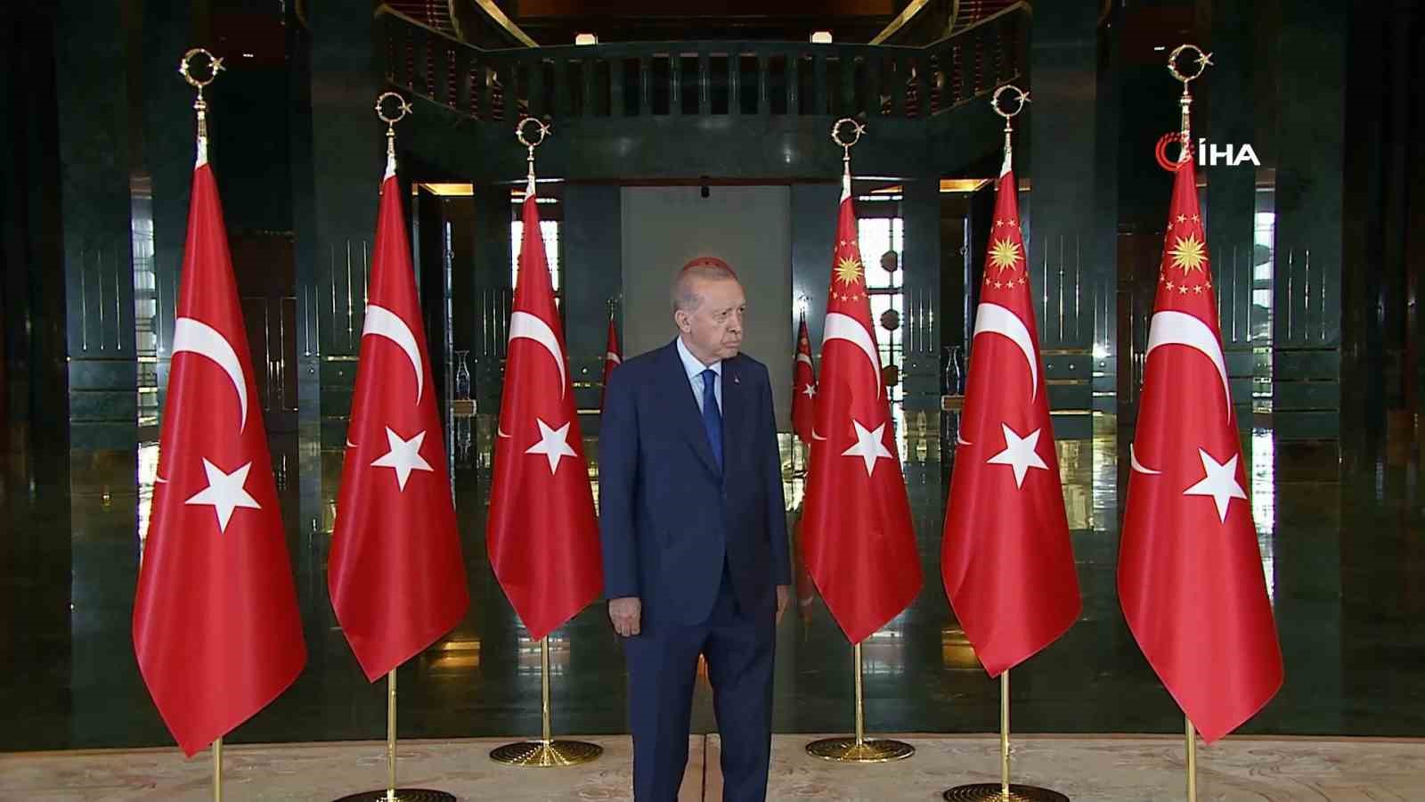 Cumhurbaşkanı Erdoğan, Zafer Bayramı Tebriklerini Kabul Etti