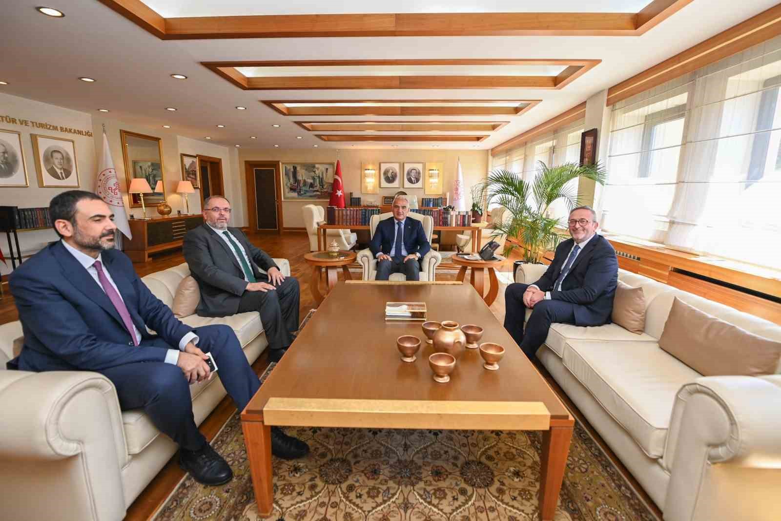Kültür ve Turizm Bakanı Ersoy, MSÜ Rektörü Afyoncu ile buluştu