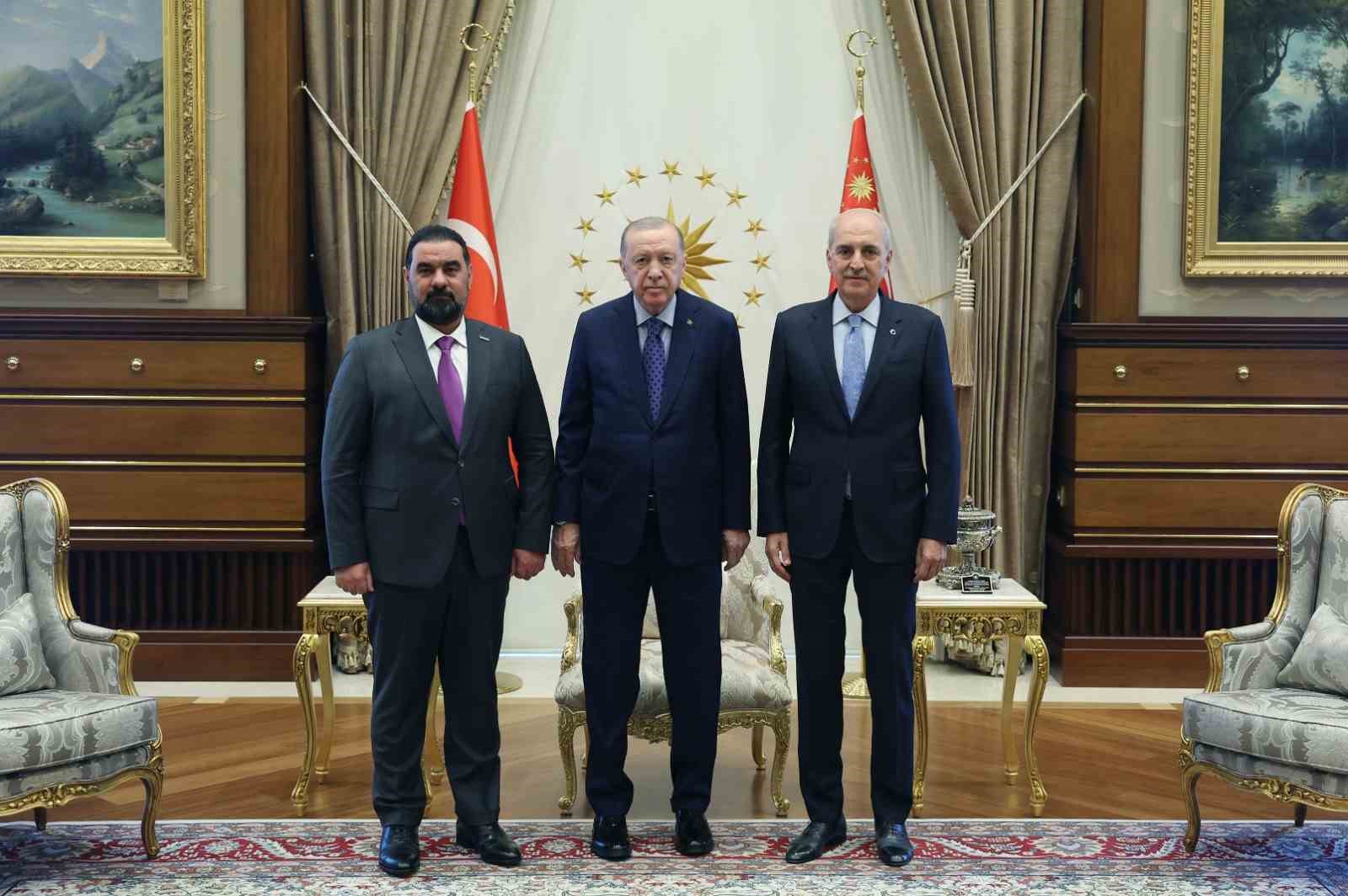 Cumhurbaşkanı Erdoğan, Irak Temsilciler Meclisi Başkanı Halbusi'yi Ağırladı