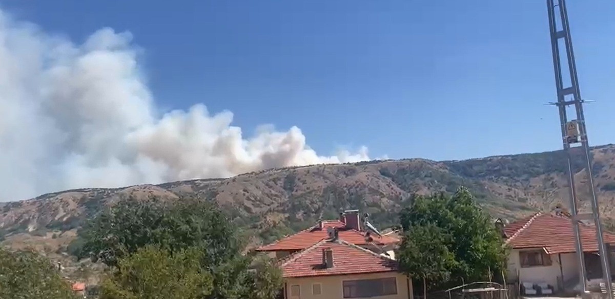 Ankara-Çankırı Sınırında Yangın Paniği