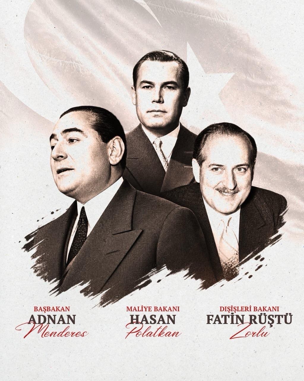 Ankara'da Menderes ve Arkadaşları Rahmetle Anıldı