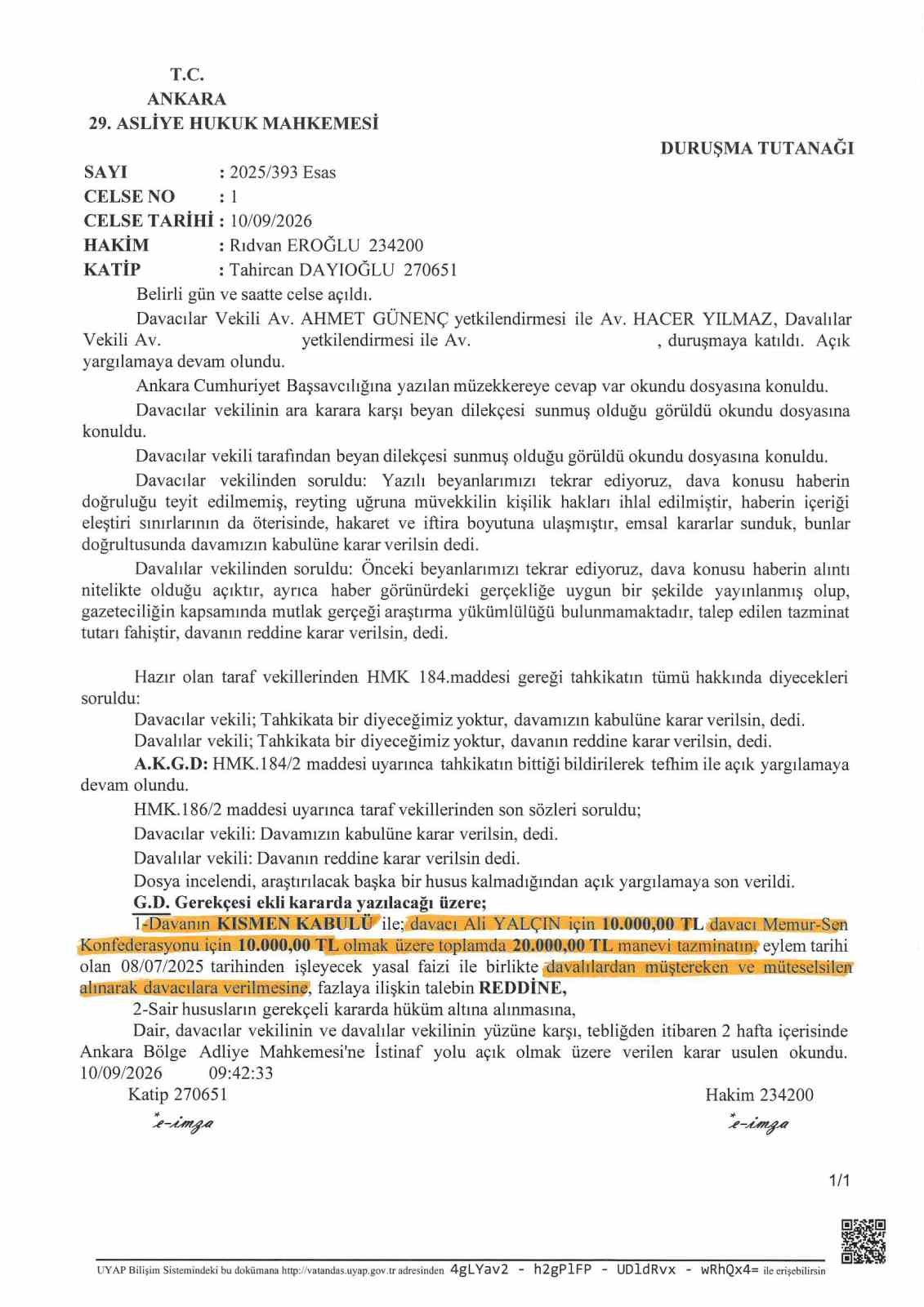 Memur-Sen, Gerçeğe Aykırı Haberler İçin Açtığı Davayı Kazandı