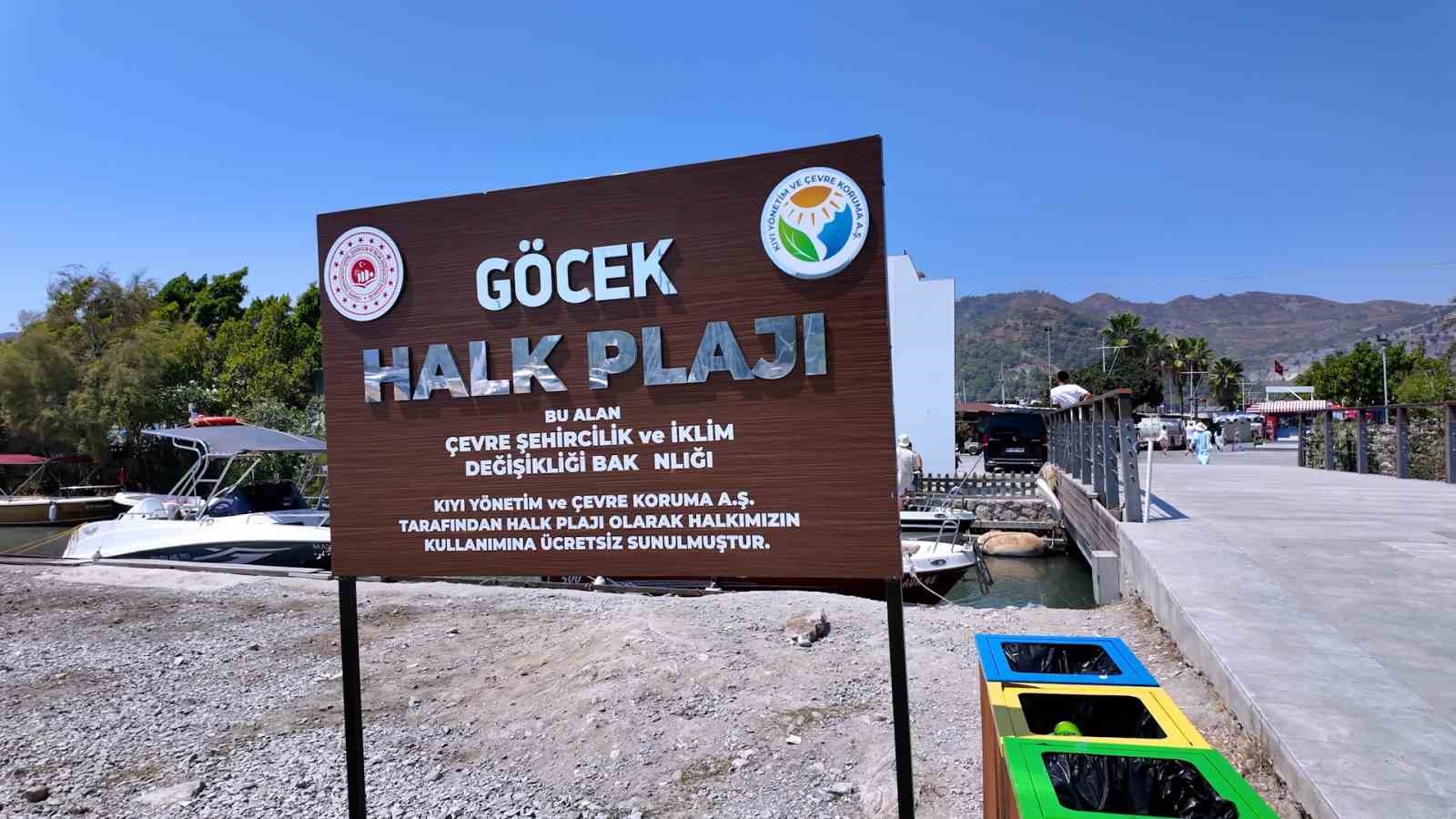 Göcek’teki Ücretsiz Halk Plajı Yeniden Hizmette