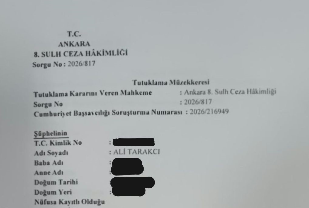 Sosyal Medyada İstifa İddiası Yapan Ali Tarakcı Tutuklandı