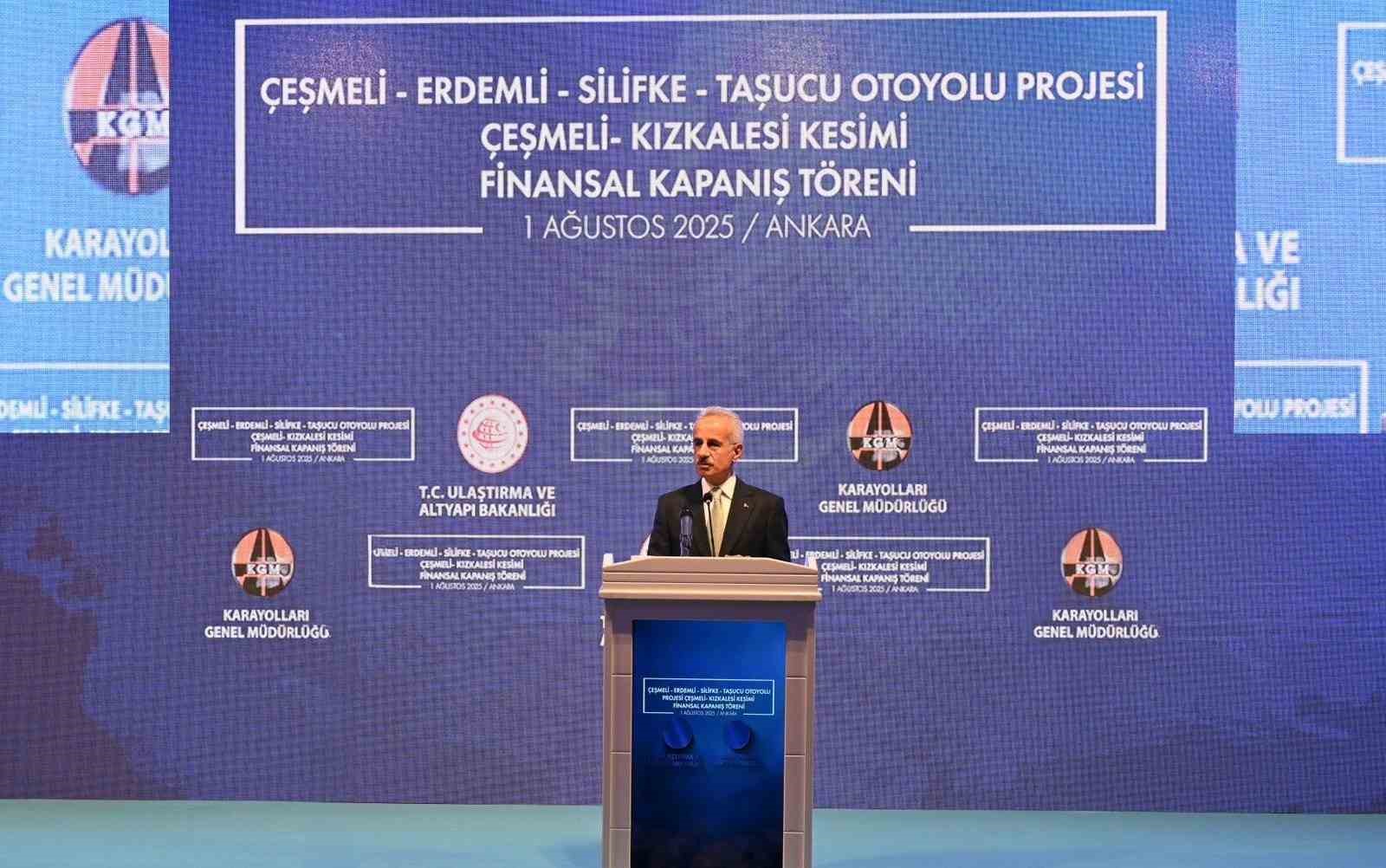 Çeşmeli-Kızkalesi Otoyolu'nda Çalışmalar Hızla İlerliyor