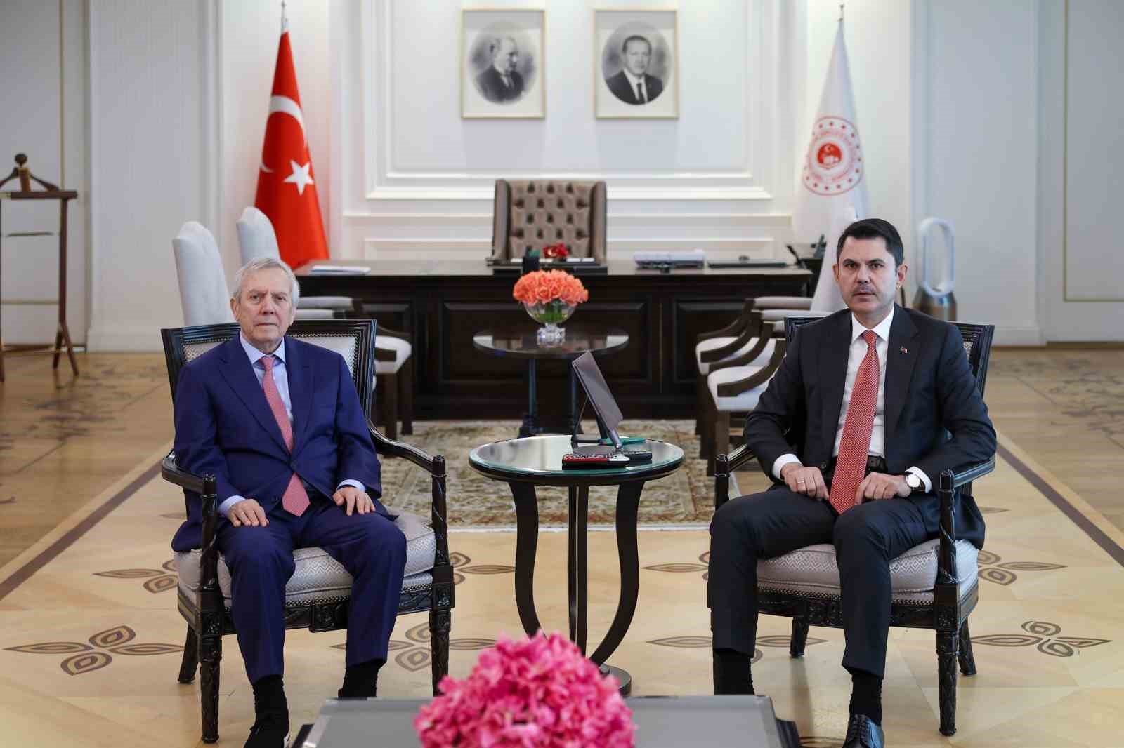 Bakan Kurum, Aziz Yıldırım'ı Bakanlıkta Ağırladı