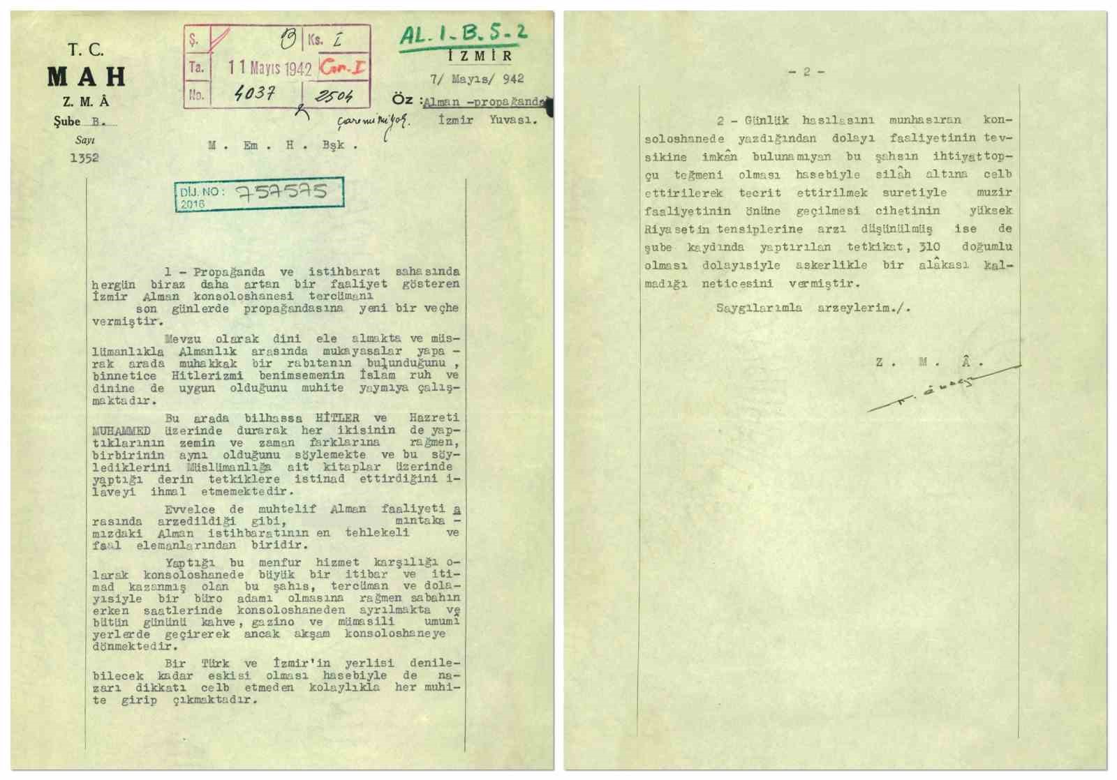 MİT Arşivinden Tarihi Belgeler Gündeme Geldi
