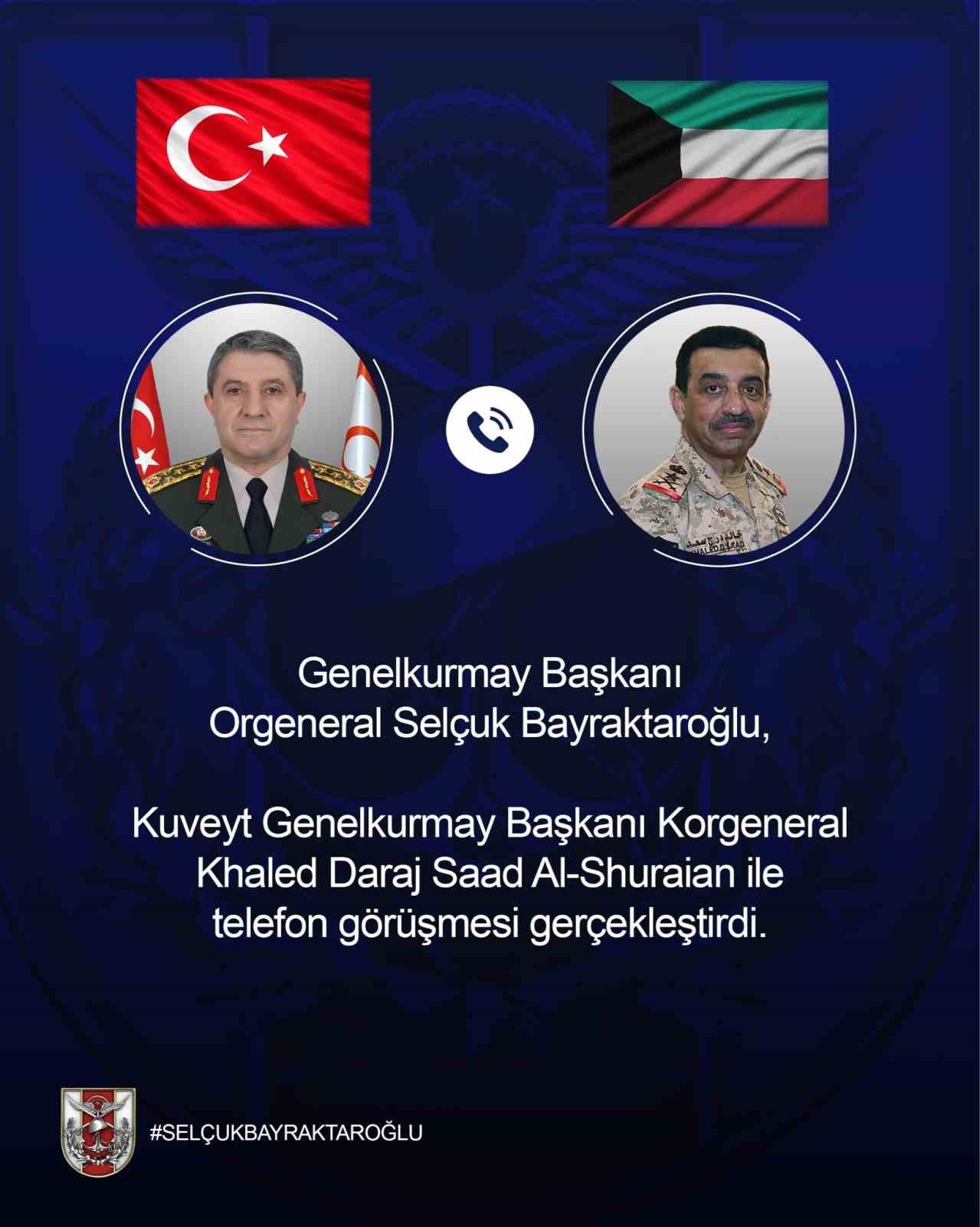 Bayraktaroğlu ve Kuveytli Meslektaşı Al-Shuraian Telefonla Görüştü