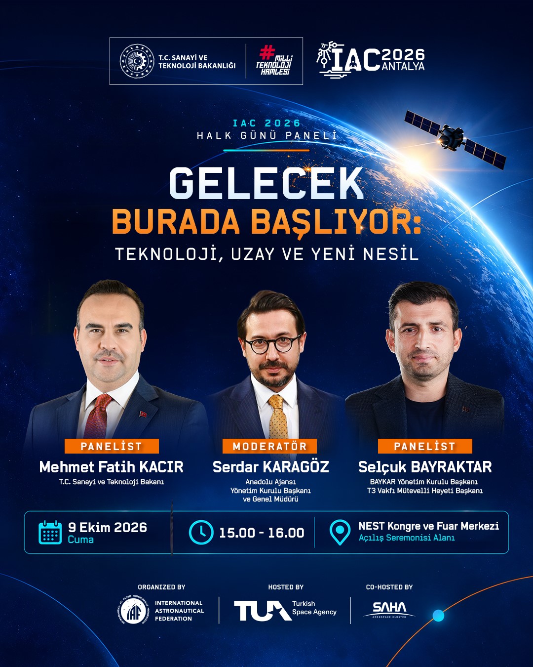 Uzay Meraklıları İçin Fırsat: Bakan Kacır'dan IAC 2026 Halk Günü Daveti