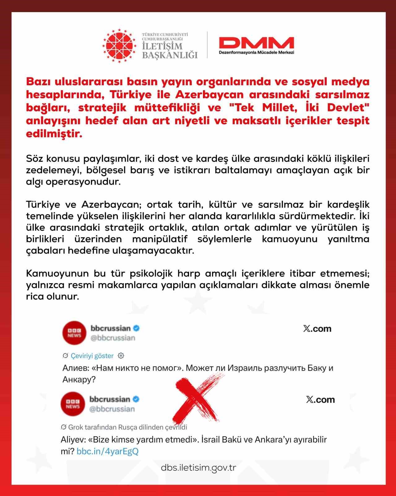 Türkiye ve Azerbaycan Arasındaki Kardeşlik Bağları Sarsılmazdır