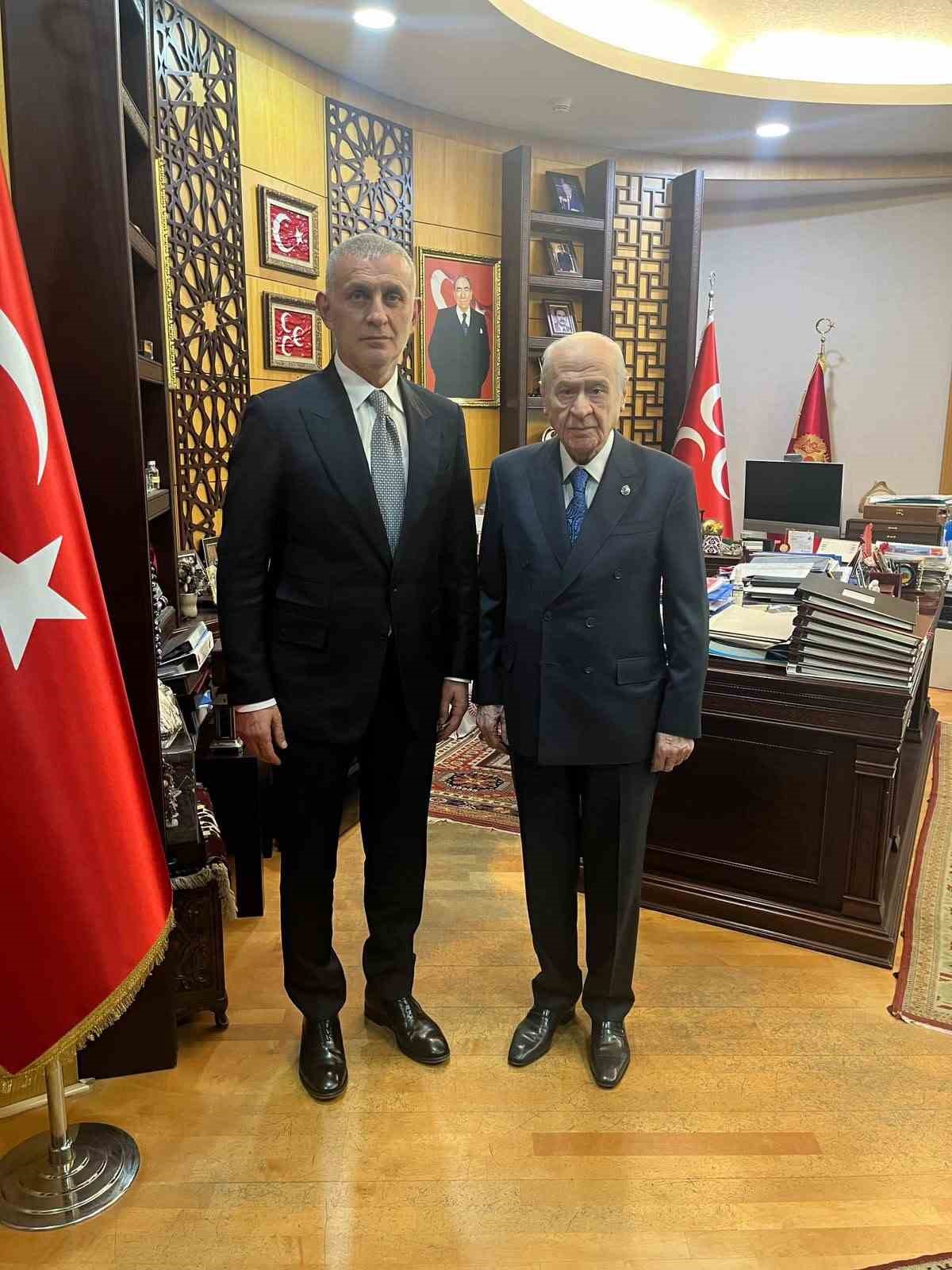 TFF Başkanı Hacıosmanoğlu, MHP Lideri Bahçeli'yi Ziyaret Etti