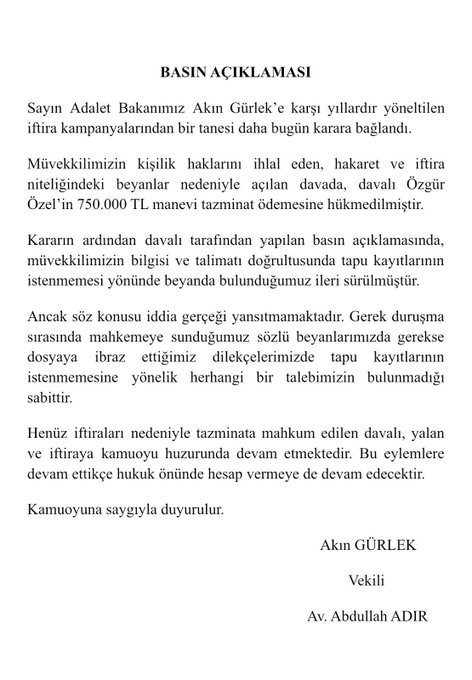 Özgür Özel'e 750 Bin Lira Tazminat Cezası