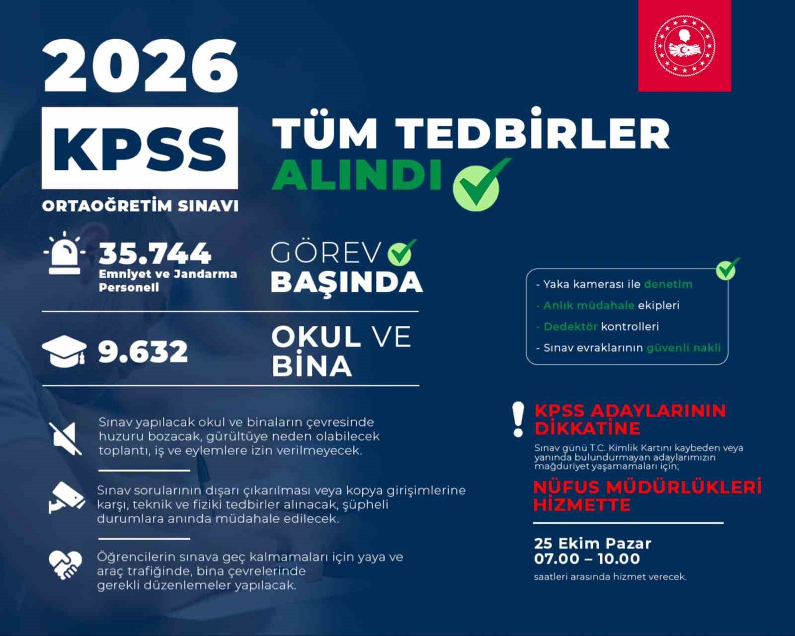 Bakan Çiftçi, KPSS İçin 35 Bin Güvenlik Görevlisiyle Hazırlıkları Açıkladı