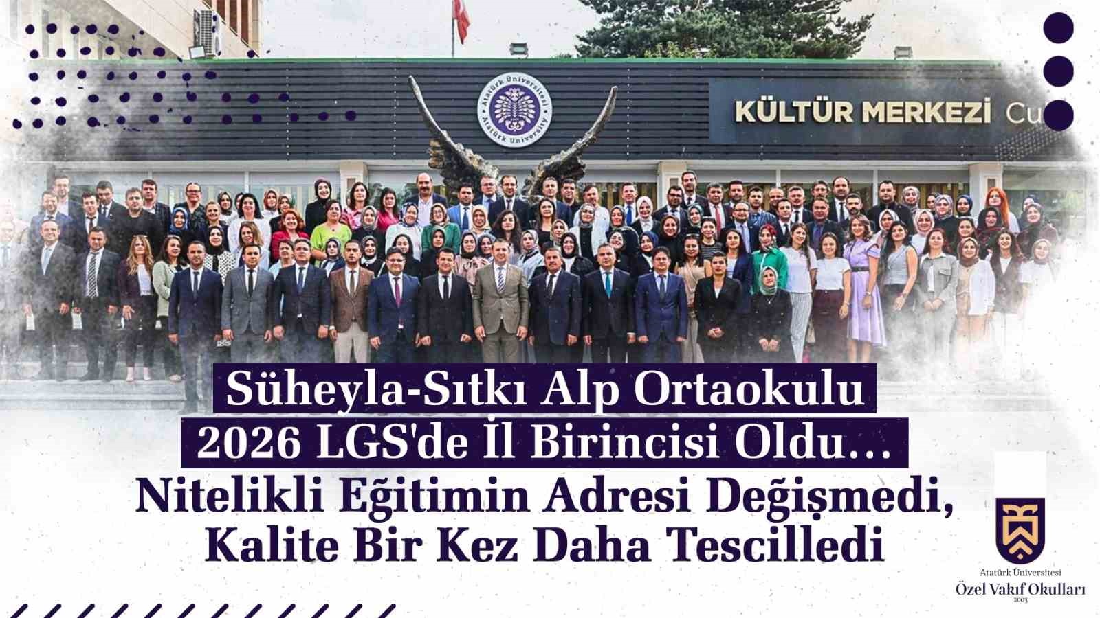 Süheyla-Sıtkı Alp Ortaokulu 2026 LGS'de Erzurum'un Gururu Oldu