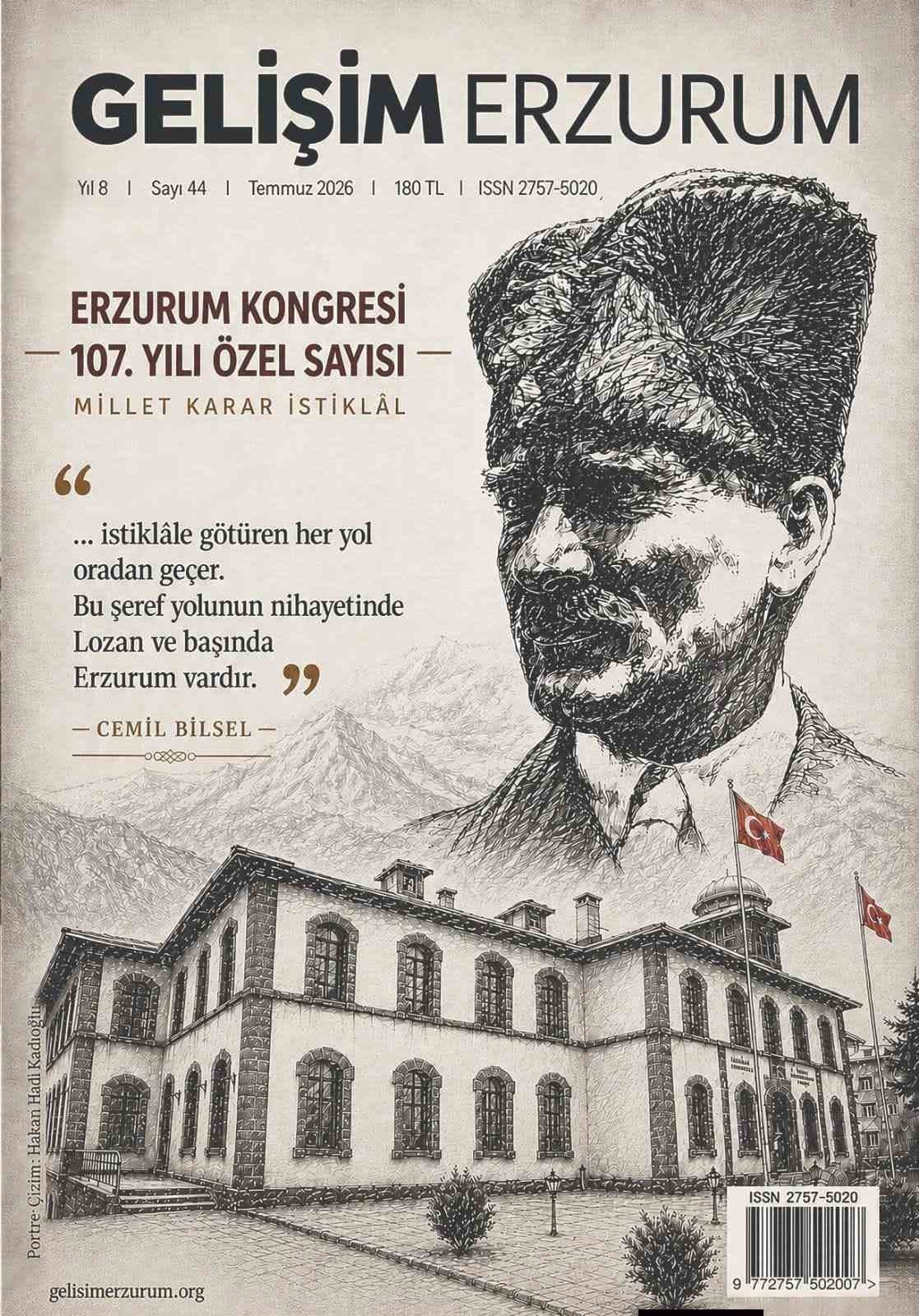 Erzurum Kongresi’nin 107. Yılına Özel Anlamlı Dergi Çıktı