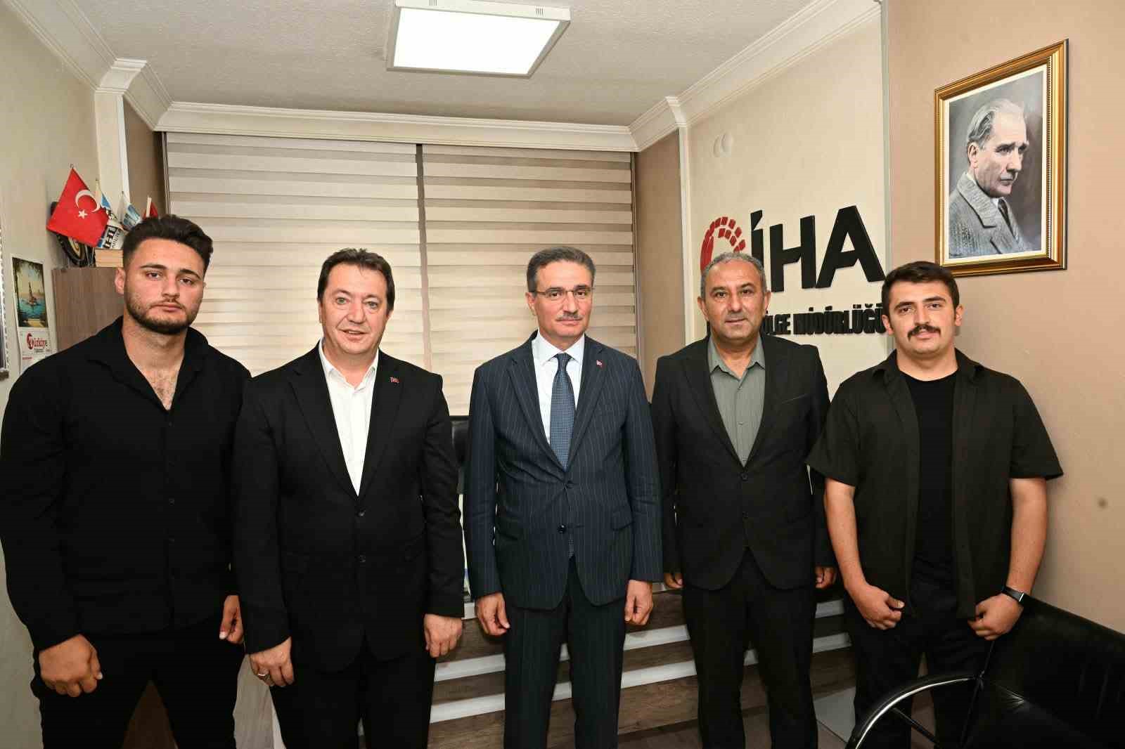 Vali Baruş, İHA Erzurum Bölge Müdürlüğü'nü Ziyaret Etti