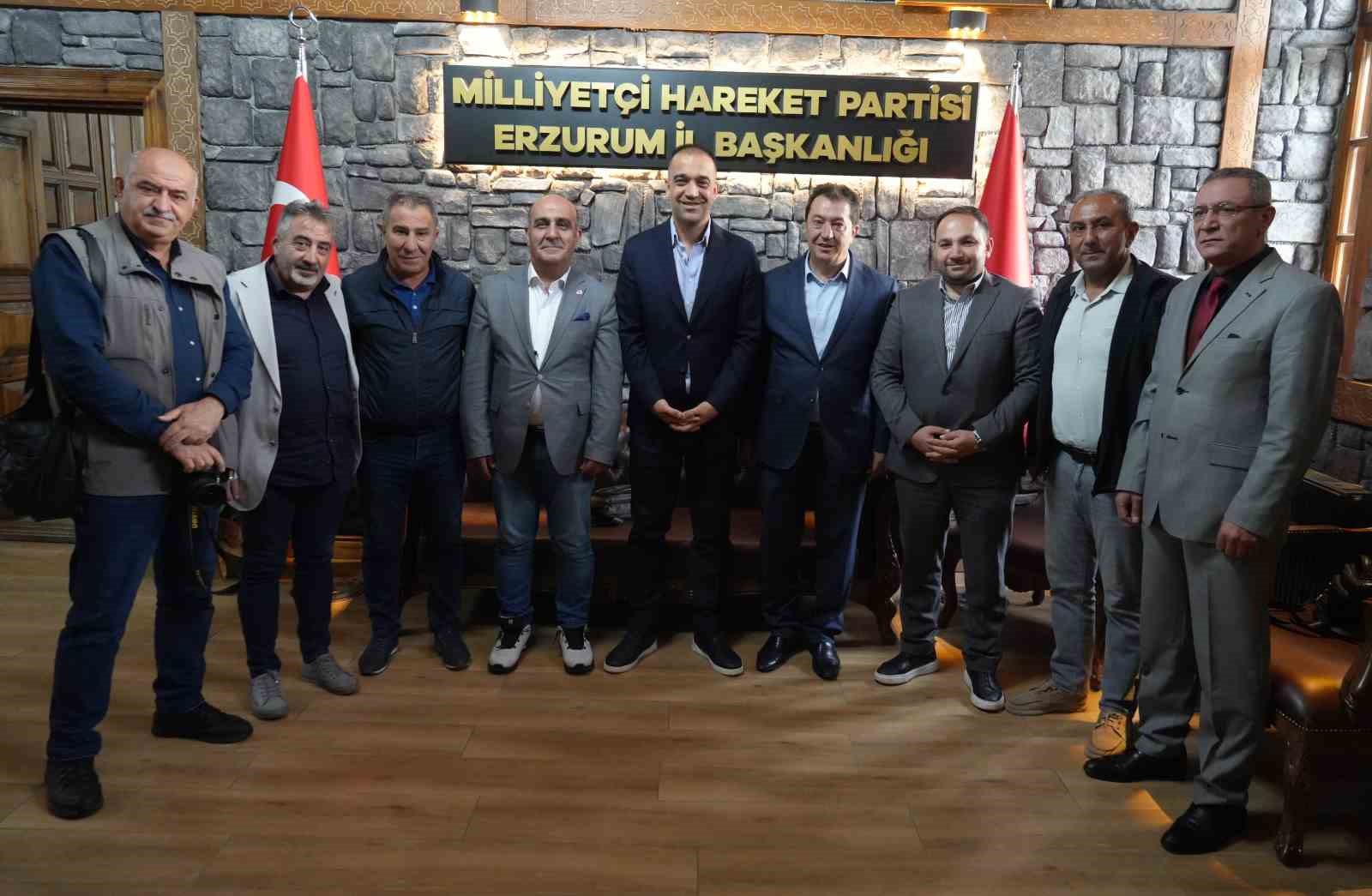 DAGC Yönetimi MHP Erzurum İl Başkanı Adem Yurdagül'ü Ziyaret Etti