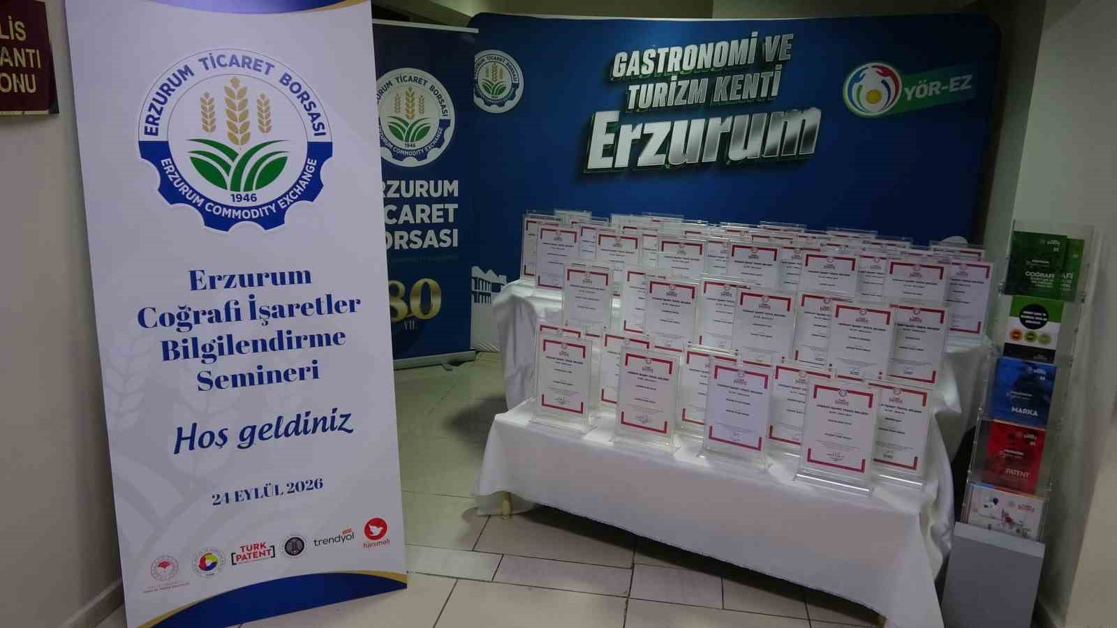 Erzurum'da Coğrafi İşaretler Semineri: Geleceğe Dönük Hedefler Belirlendi