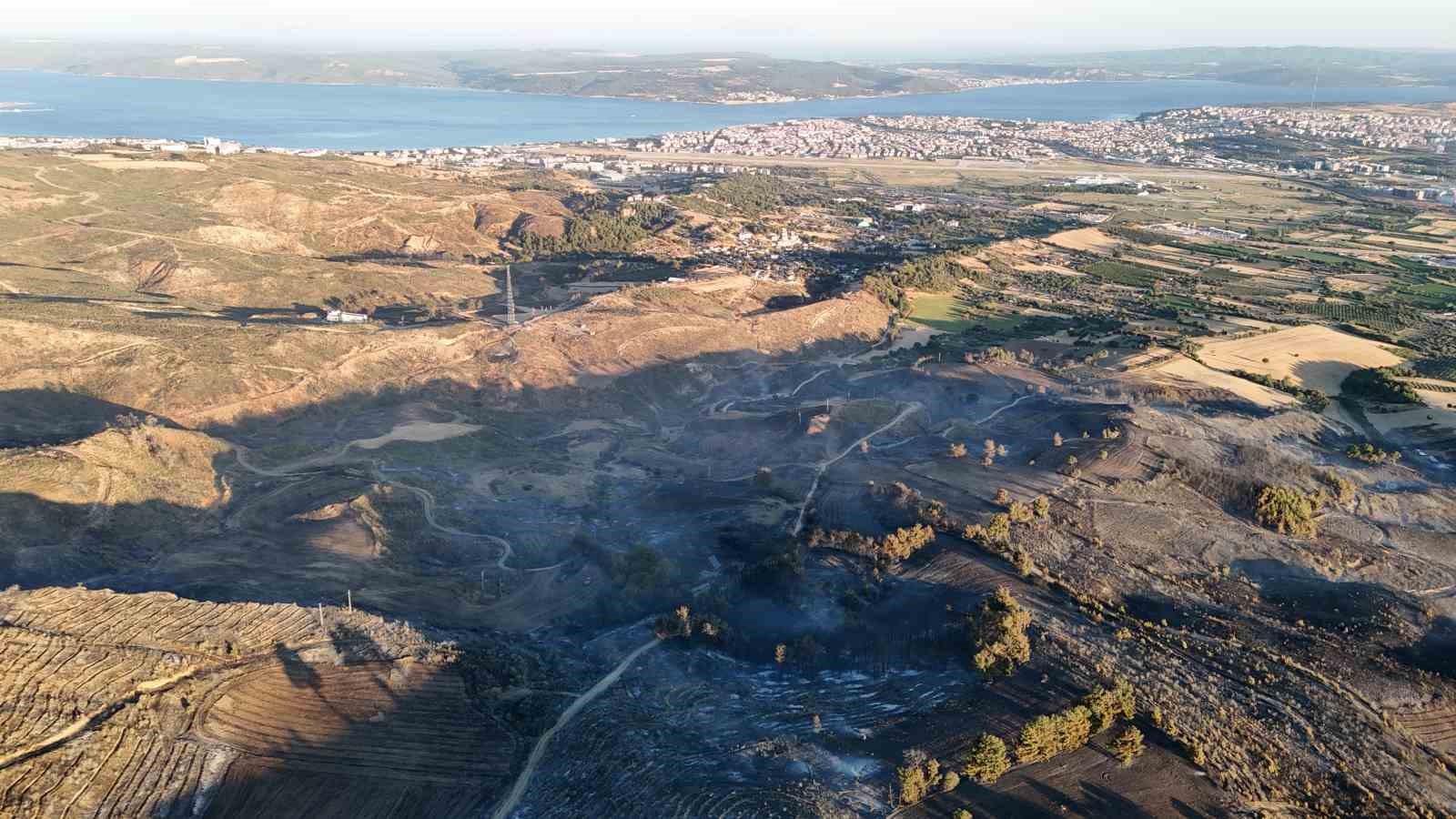 Çanakkale’deki Yangının Ardından Dron ile Görüntüleme Yapıldı