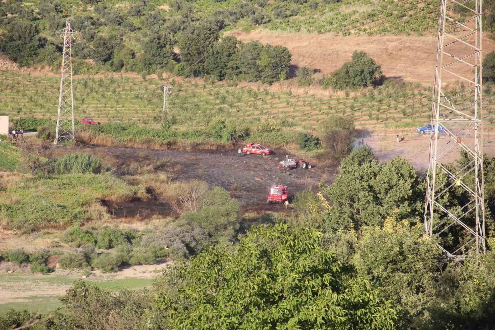 Bayramiç’te Tarım Arazisinde Yangın Kısa Sürede Söndürüldü