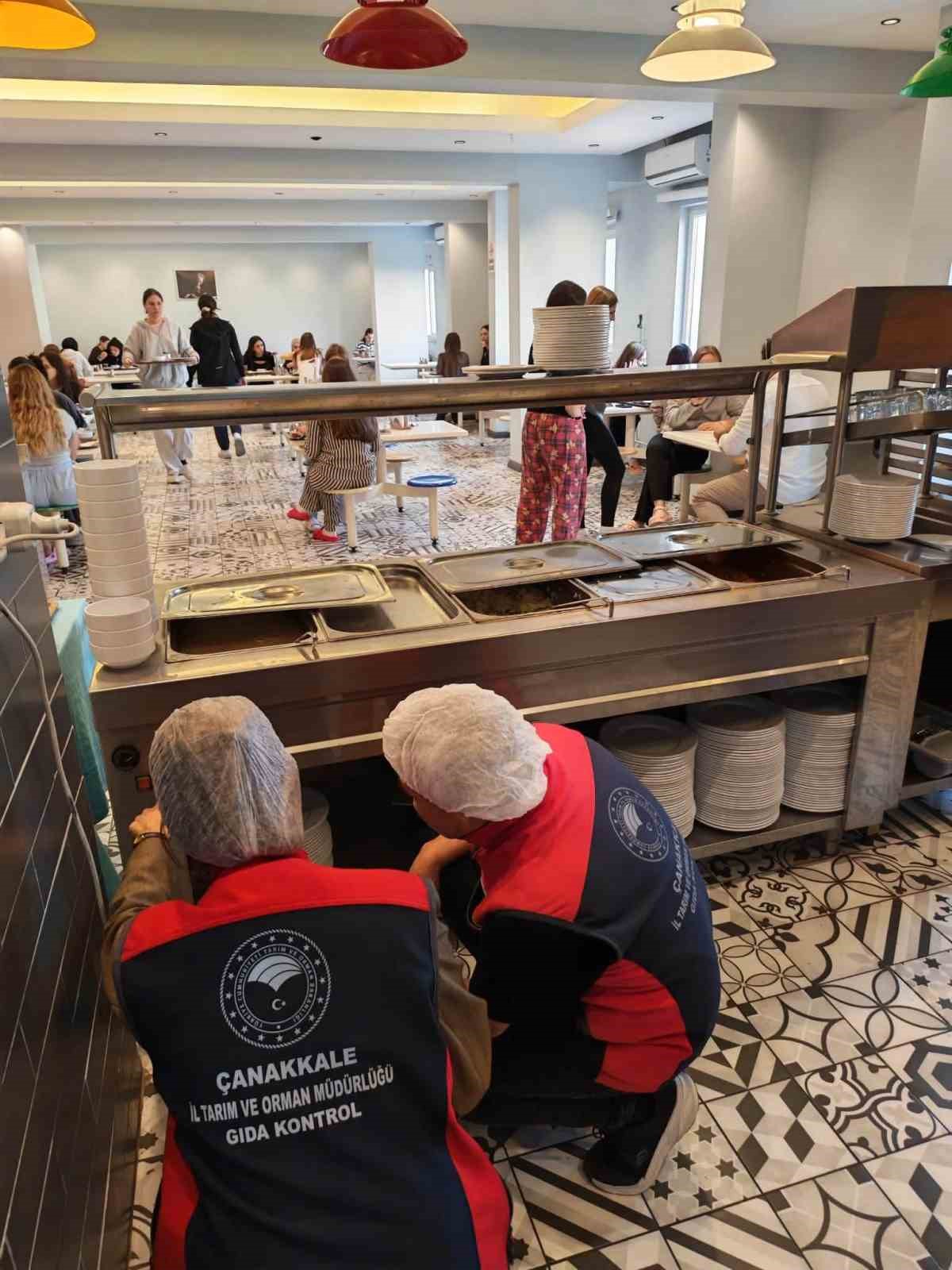 Çanakkale'de Öğrenci Yurtlarına Gıda Güvenliği Denetimi