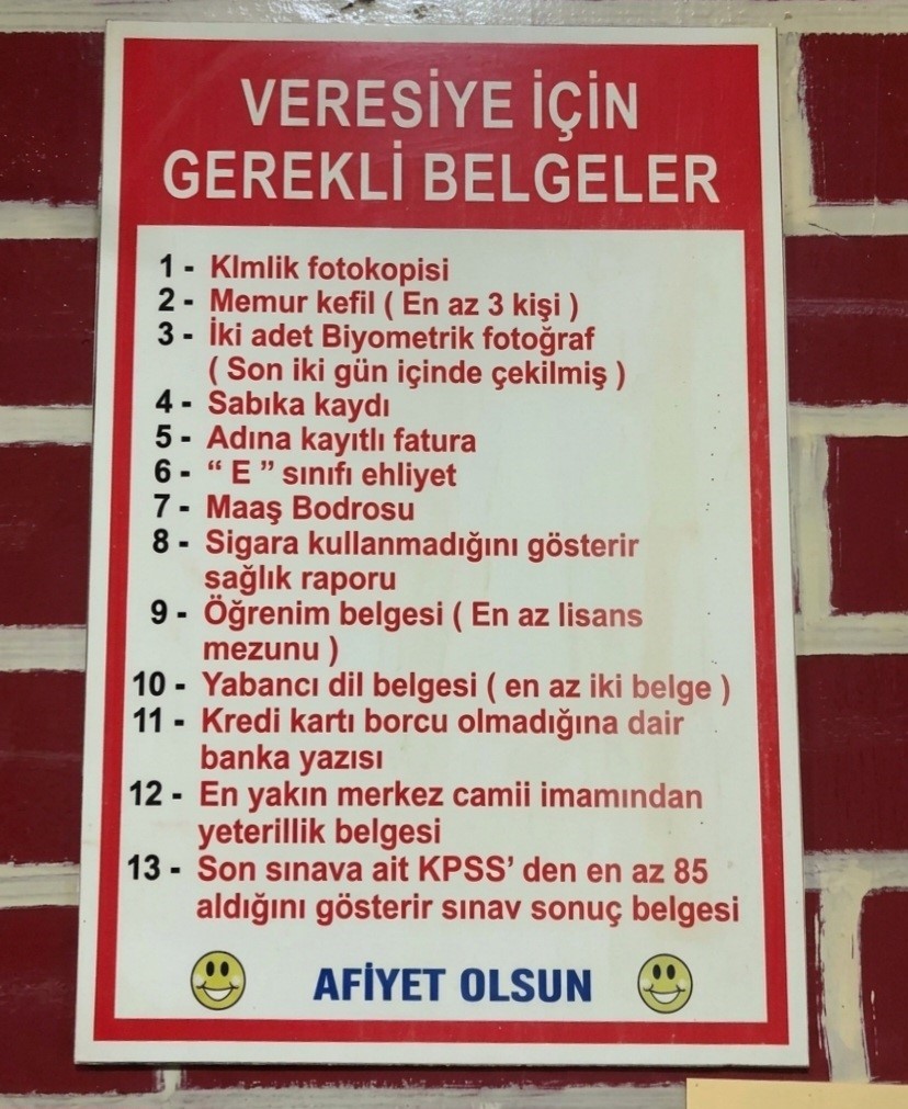 Kahvehanede Veresiye İçin İstenen 13 Şart Gözleri Kamaştırdı