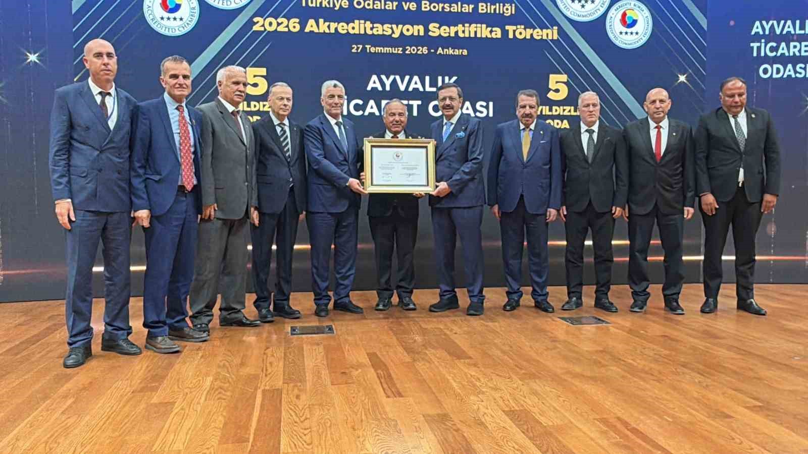 Ayvalık Ticaret Odası 5 Yıldızlı Akreditasyonunu Dördüncü Kez Kazandı