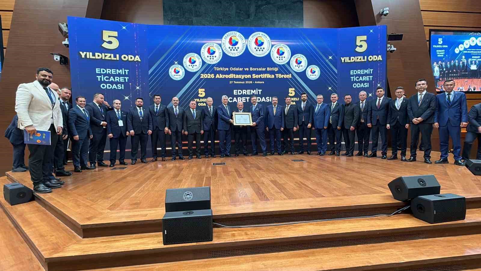 Edremit Ticaret Odası’na 5 Yıldızlı Akreditasyon Onuru