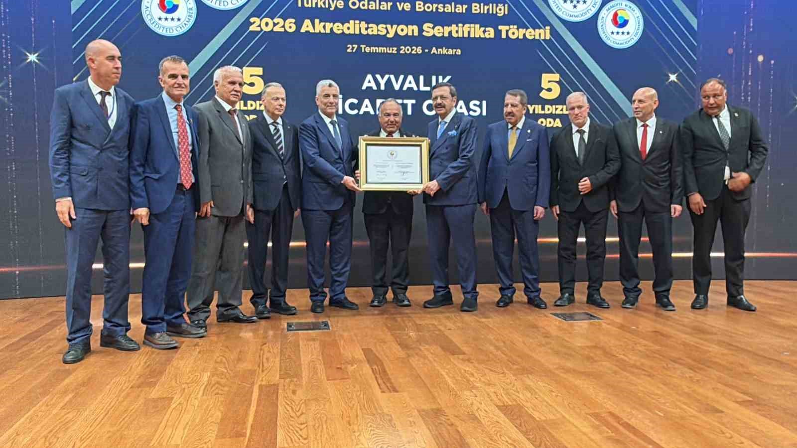 Ayvalık Ticaret Odası, 5 Yıldızlı Akredite Oda Sertifikasını 4. Kez Aldı